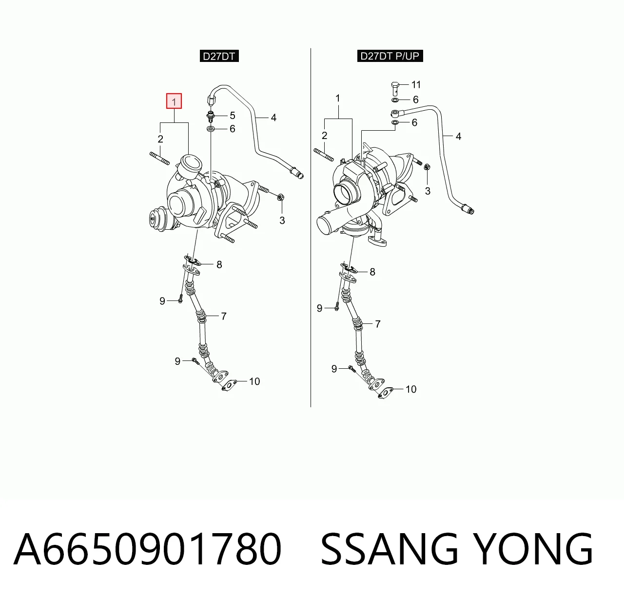 6650901780 Hyundai/Kia Turbina