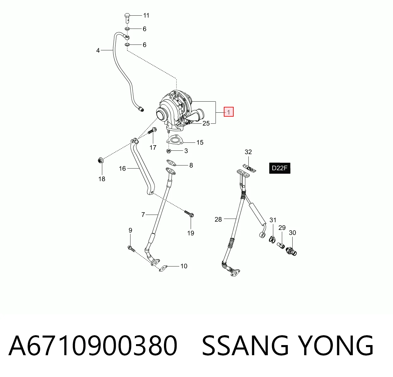 Turbina para SsangYong Actyon  