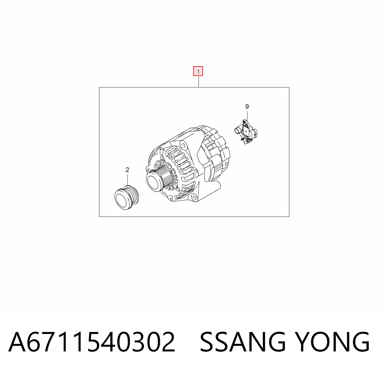 A6711540302 Ssang Yong Gerador