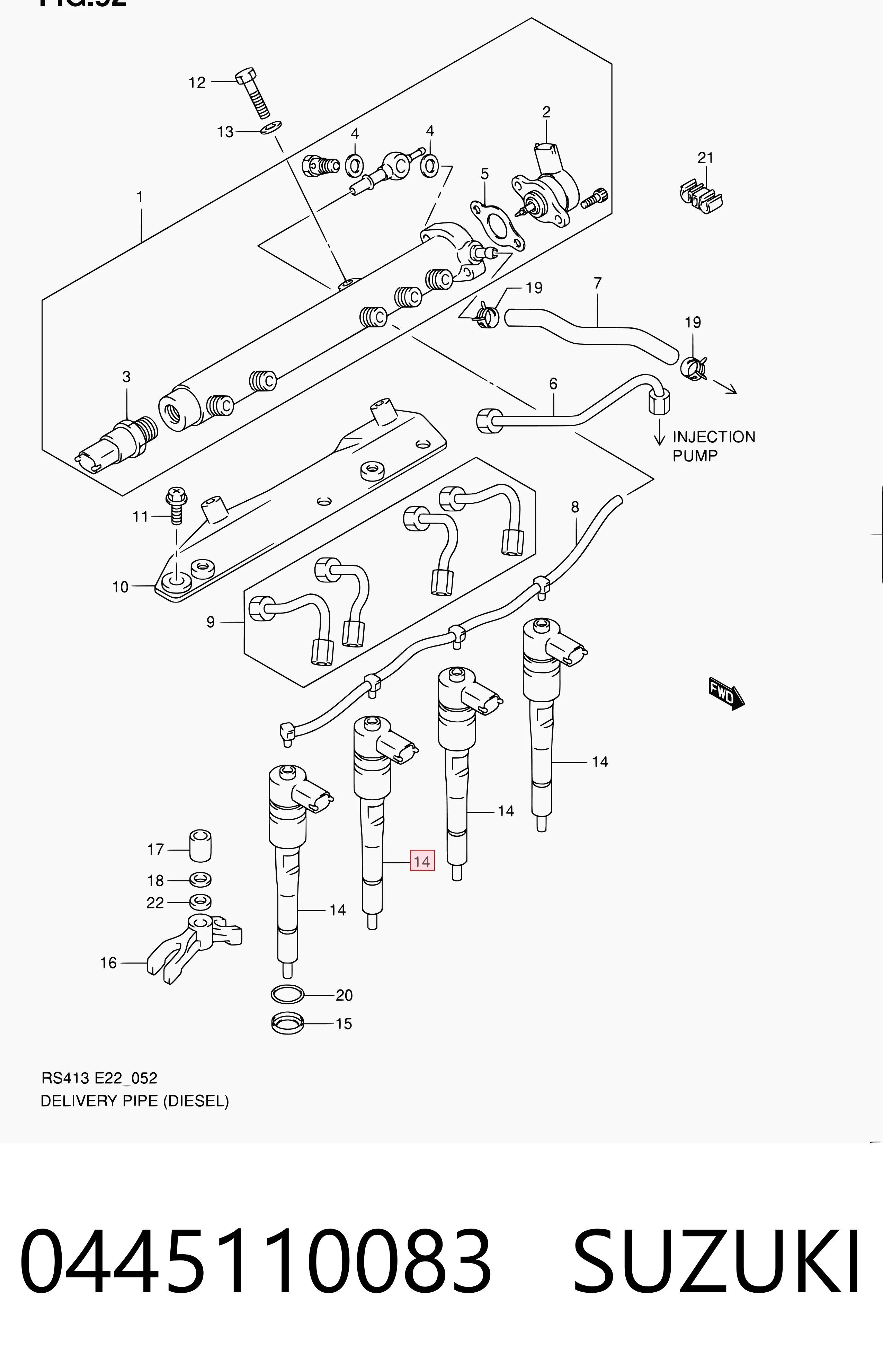 Injetor de injeção de combustível Peugeot/Citroen 93169113