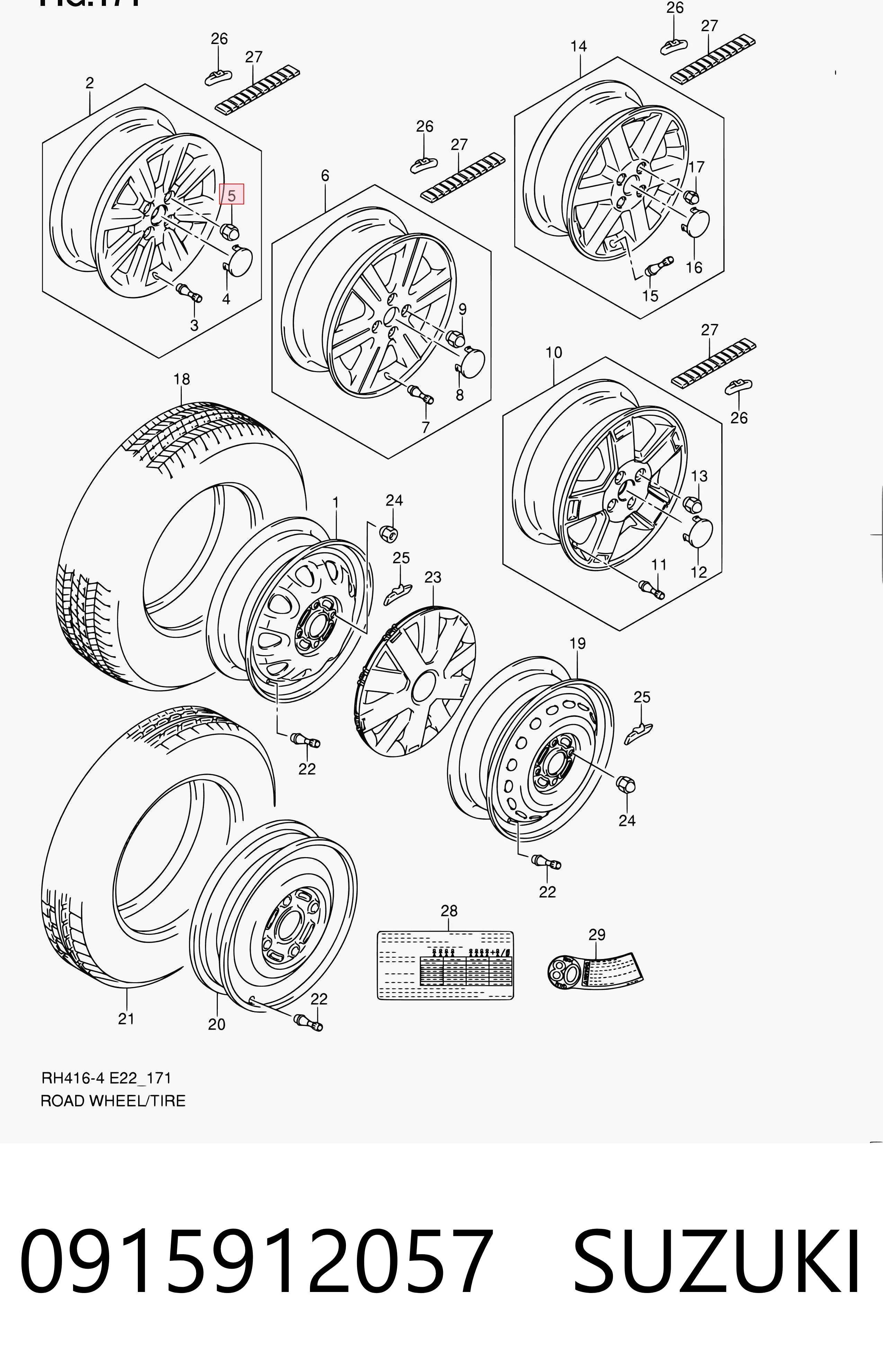 Porca de roda Suzuki Swift preço, a partir de 3,07 USD