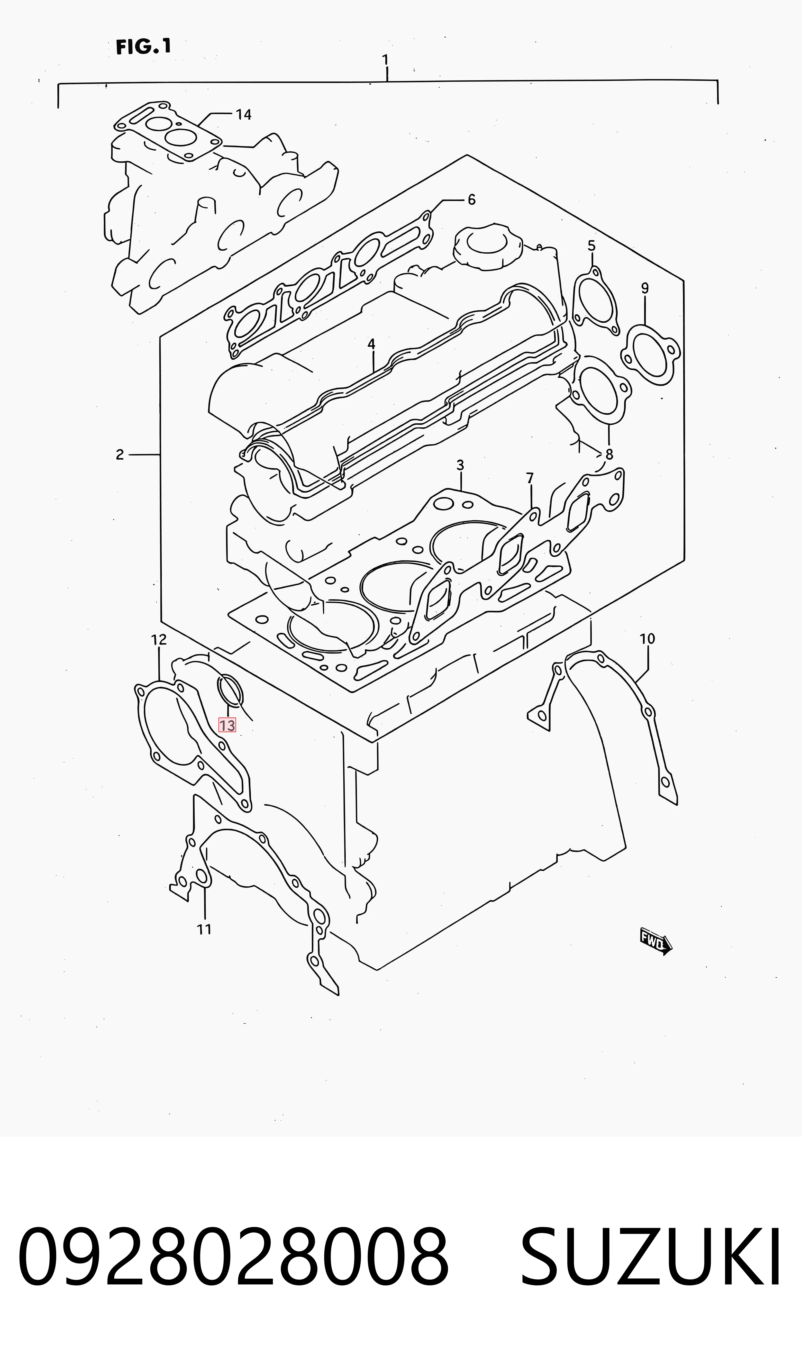 0928028008 Suzuki Vedante anular do sistema de esfriamento