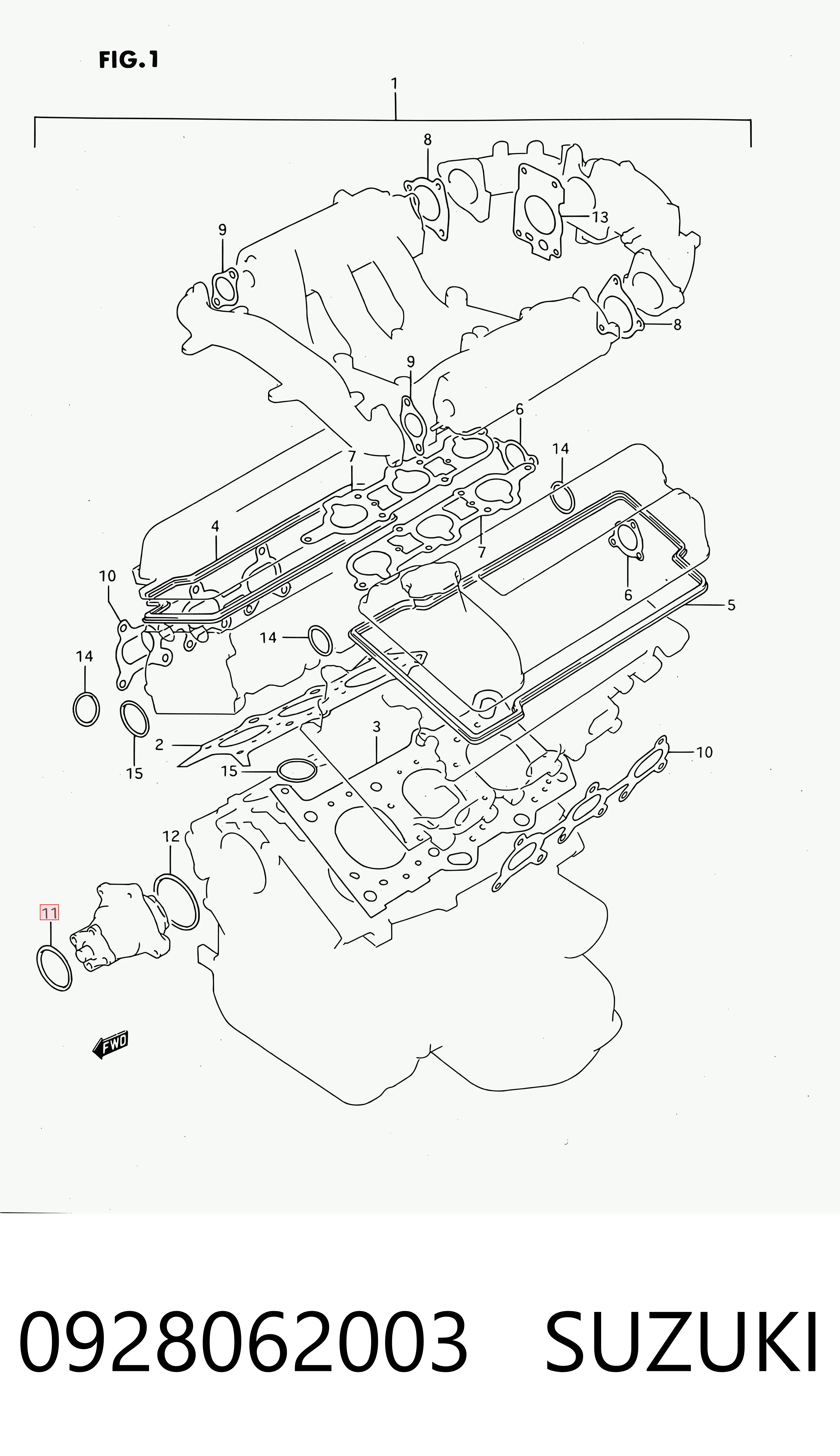 0928062003 Suzuki Vedante de adaptador do filtro de óleo