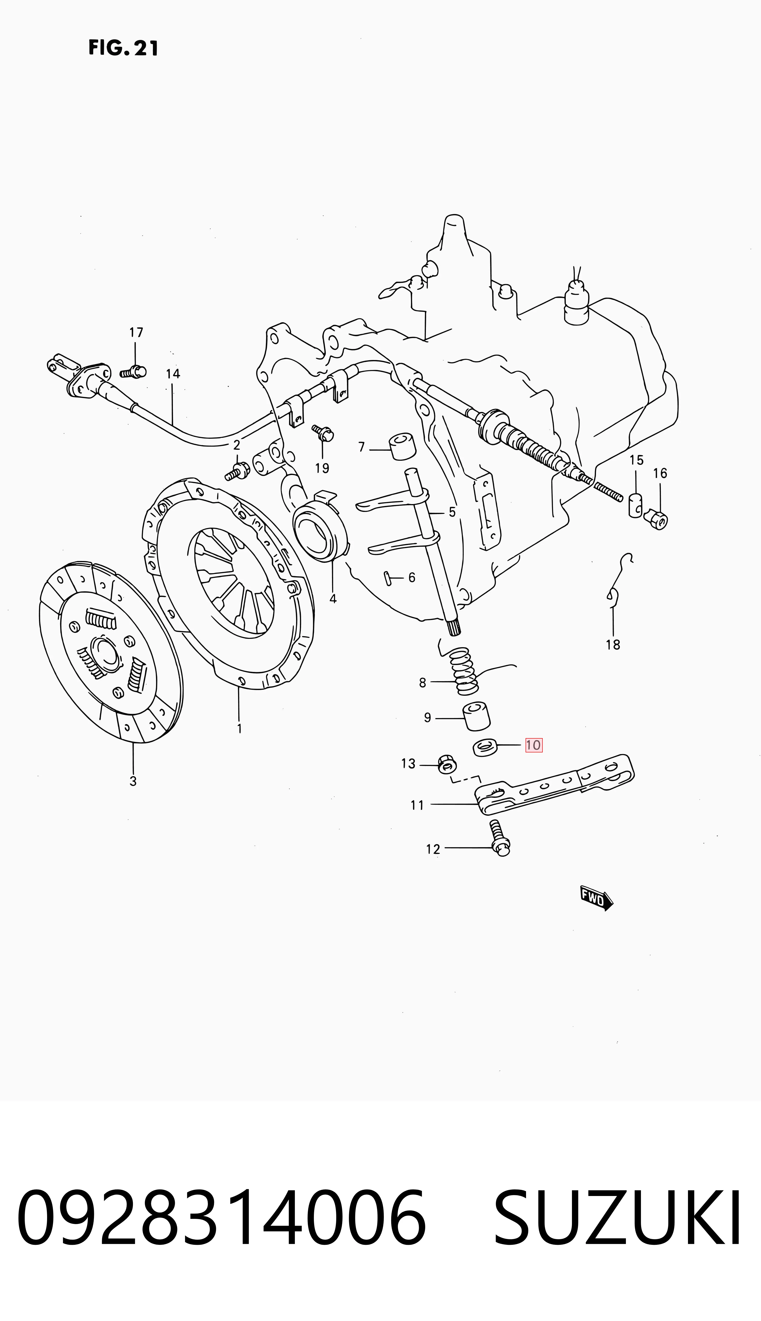 0928314006 Suzuki Vedação da haste de mudança da caixa de mudança