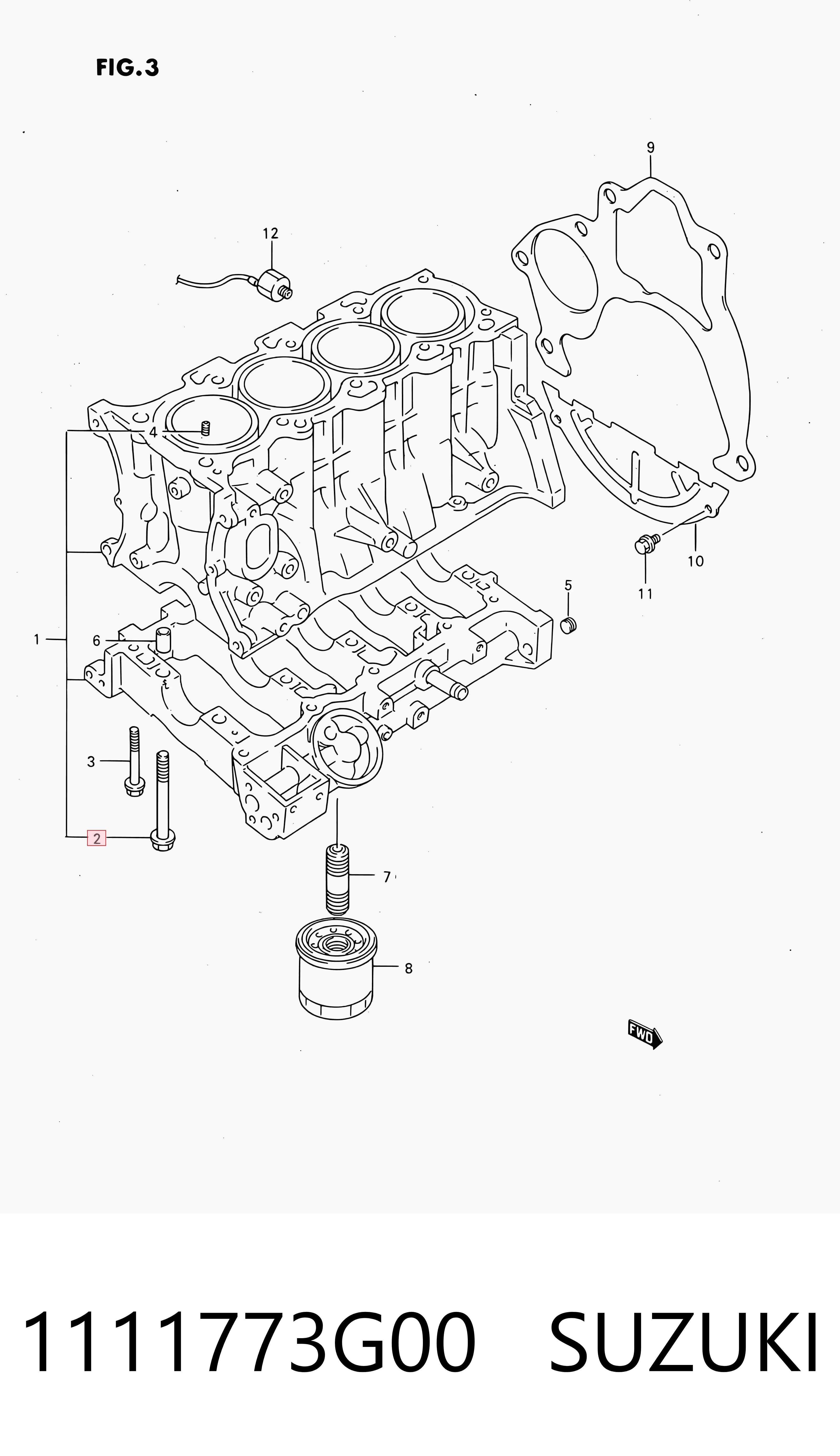 Parafuso de cabeça de motor (CBC) Suzuki Swift II EA