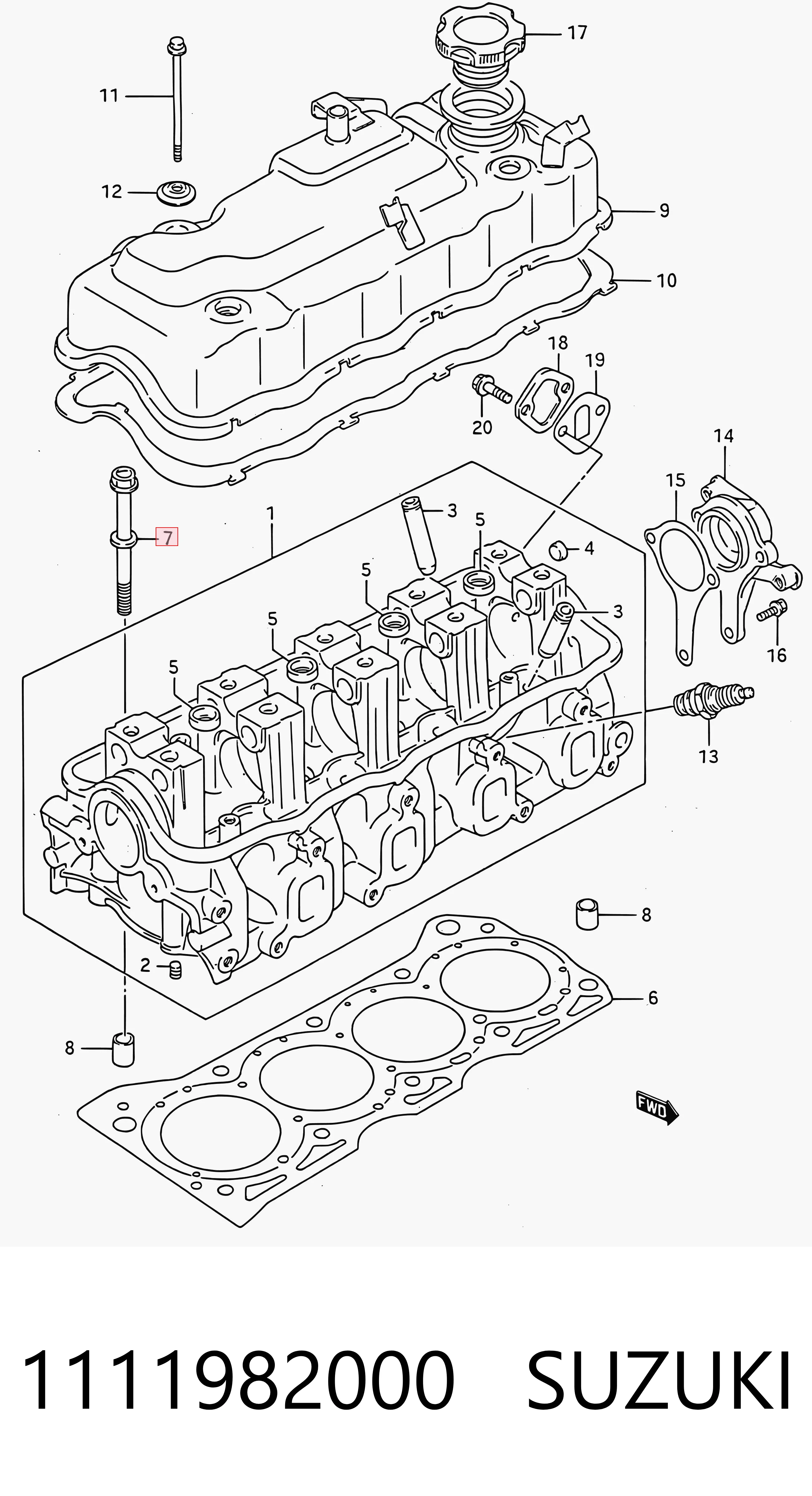 Parafuso de cabeça de motor (CBC) para Suzuki Swift I AA