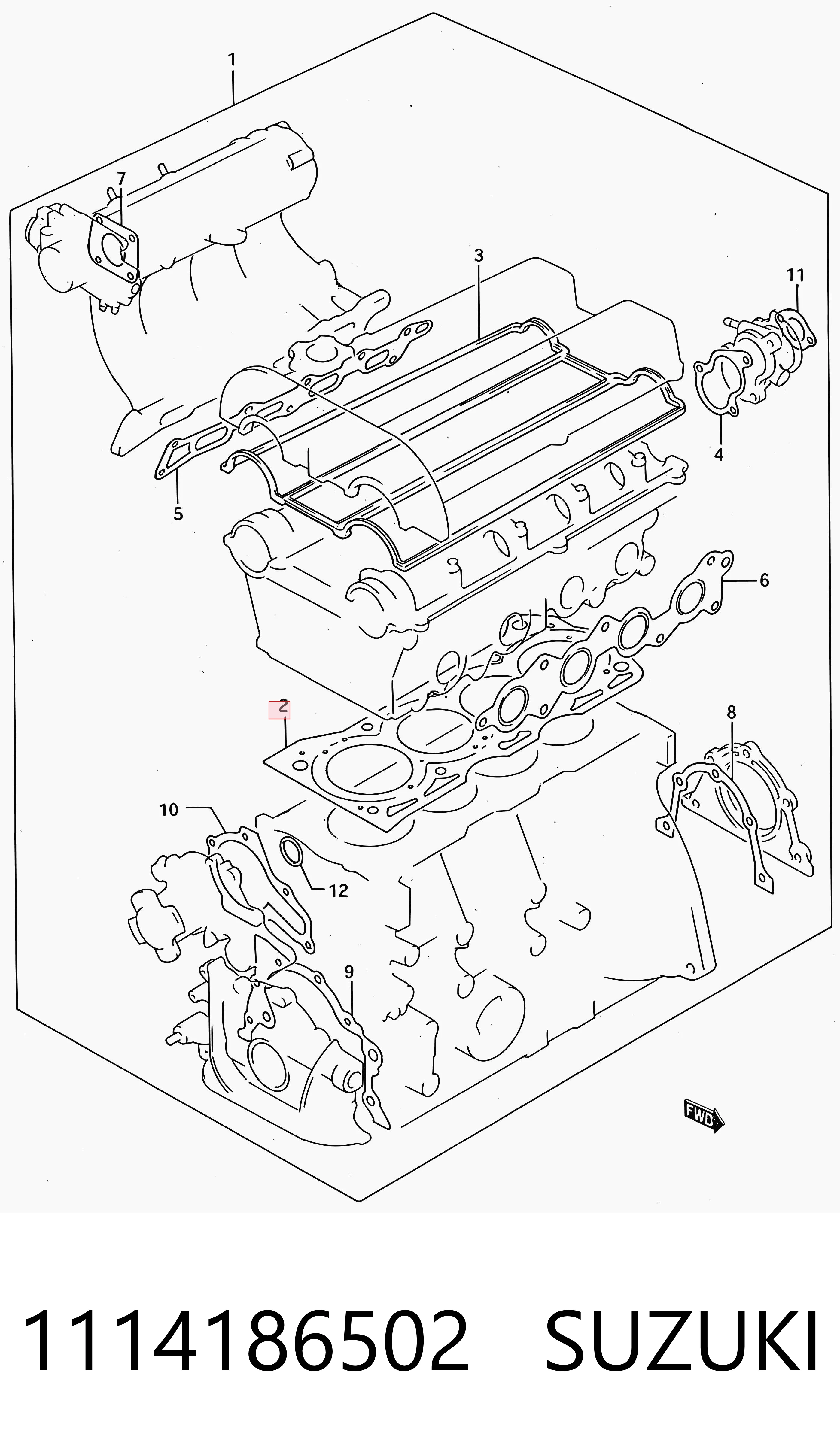 Vedante de cabeça de motor (CBC) H0664700 Glaser