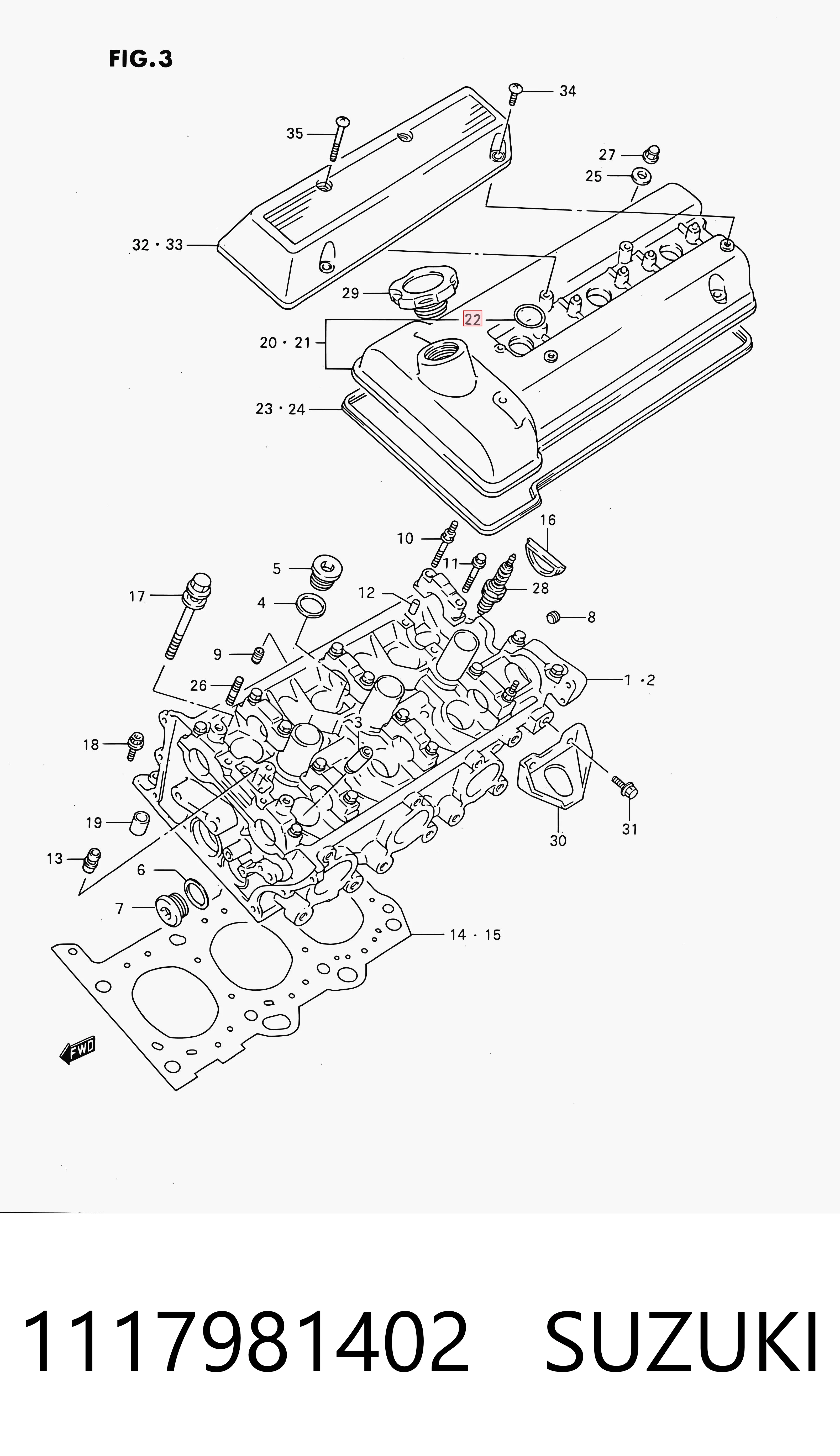 1117981402 Suzuki Vedante anular da cavidade de vela