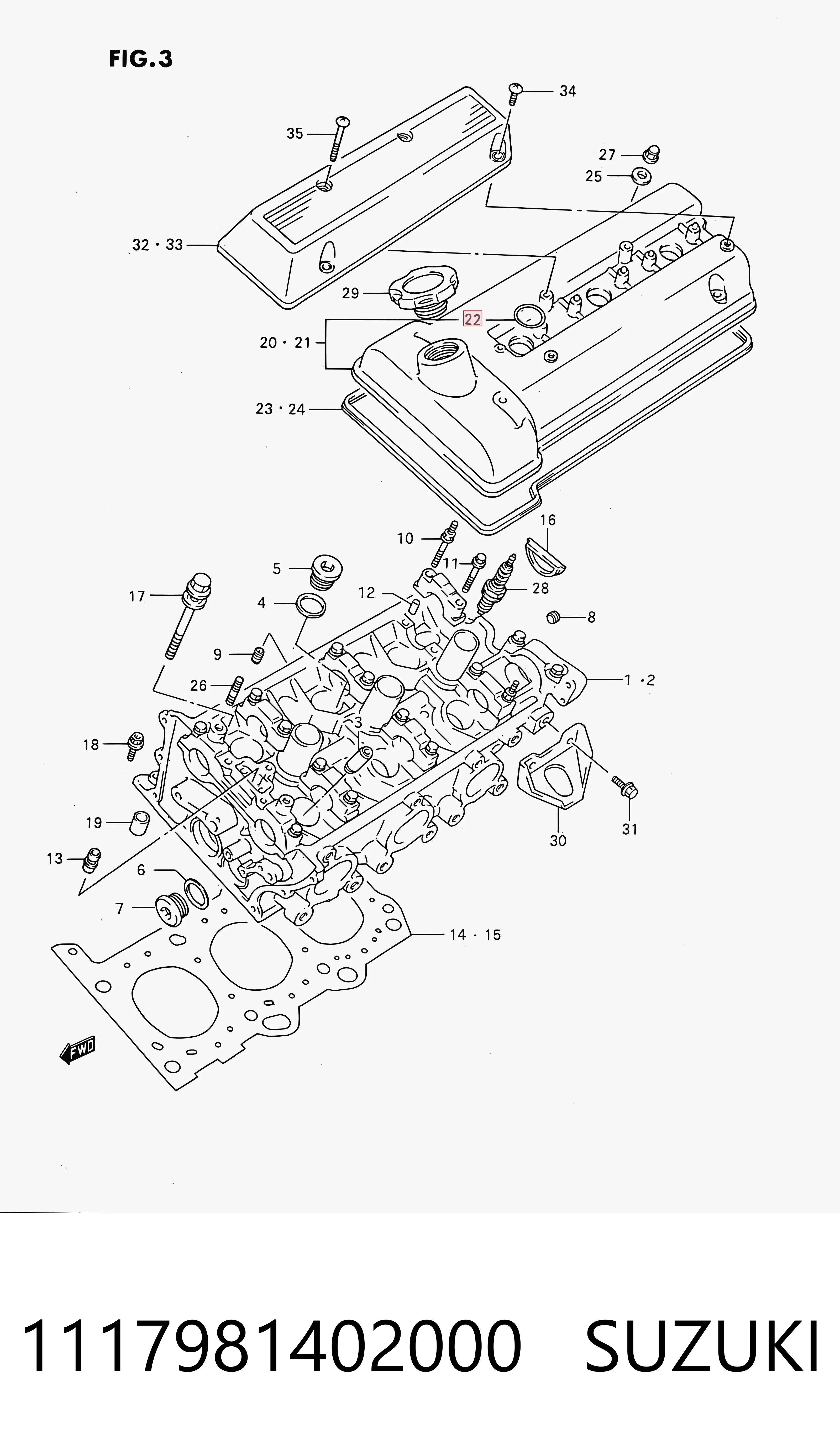 1117981402000 Suzuki Vedante anular da cavidade de vela