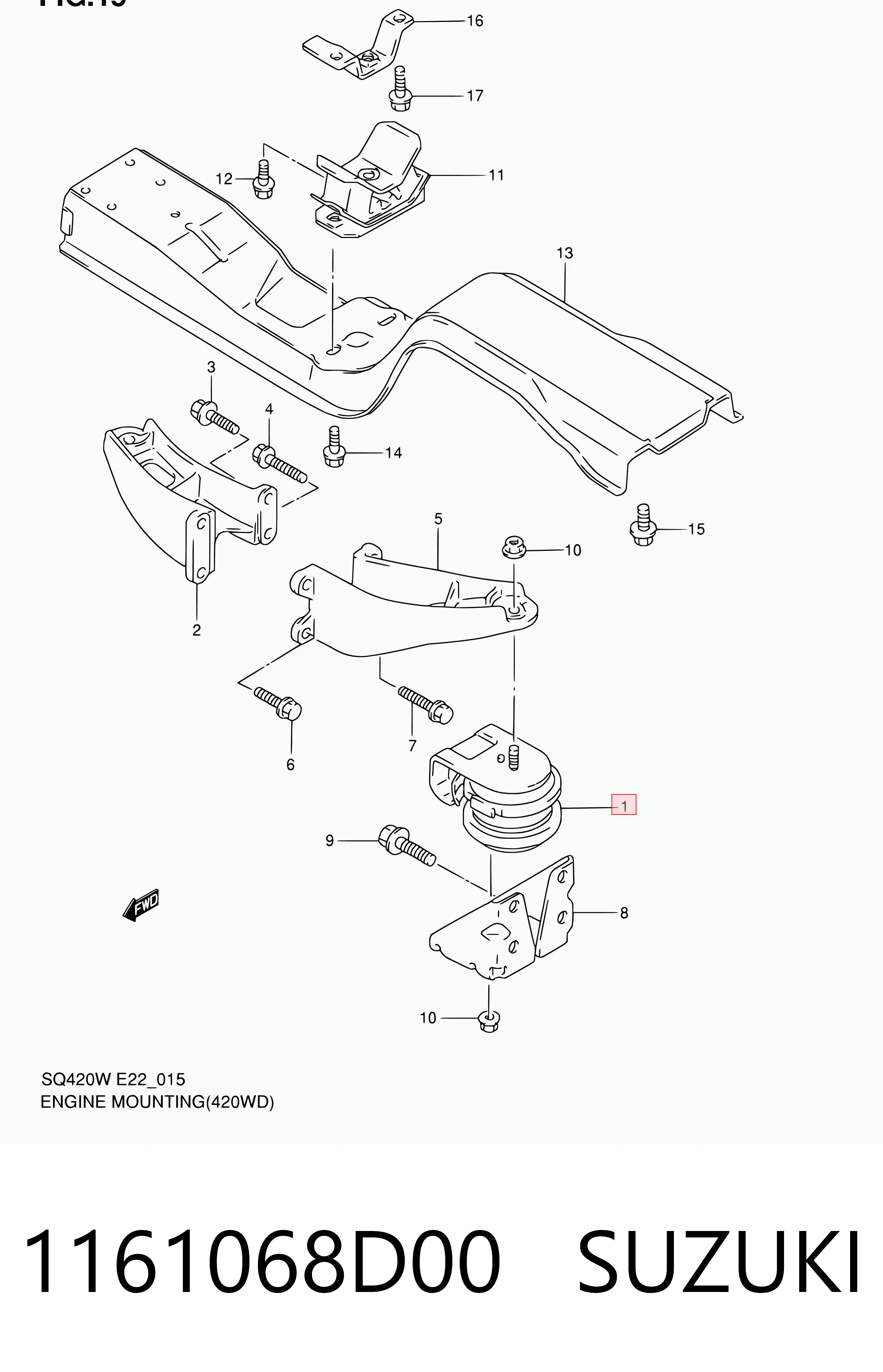 Compre Coxim (suporte) dianteiro de motor Suzuki Grand Vitara 