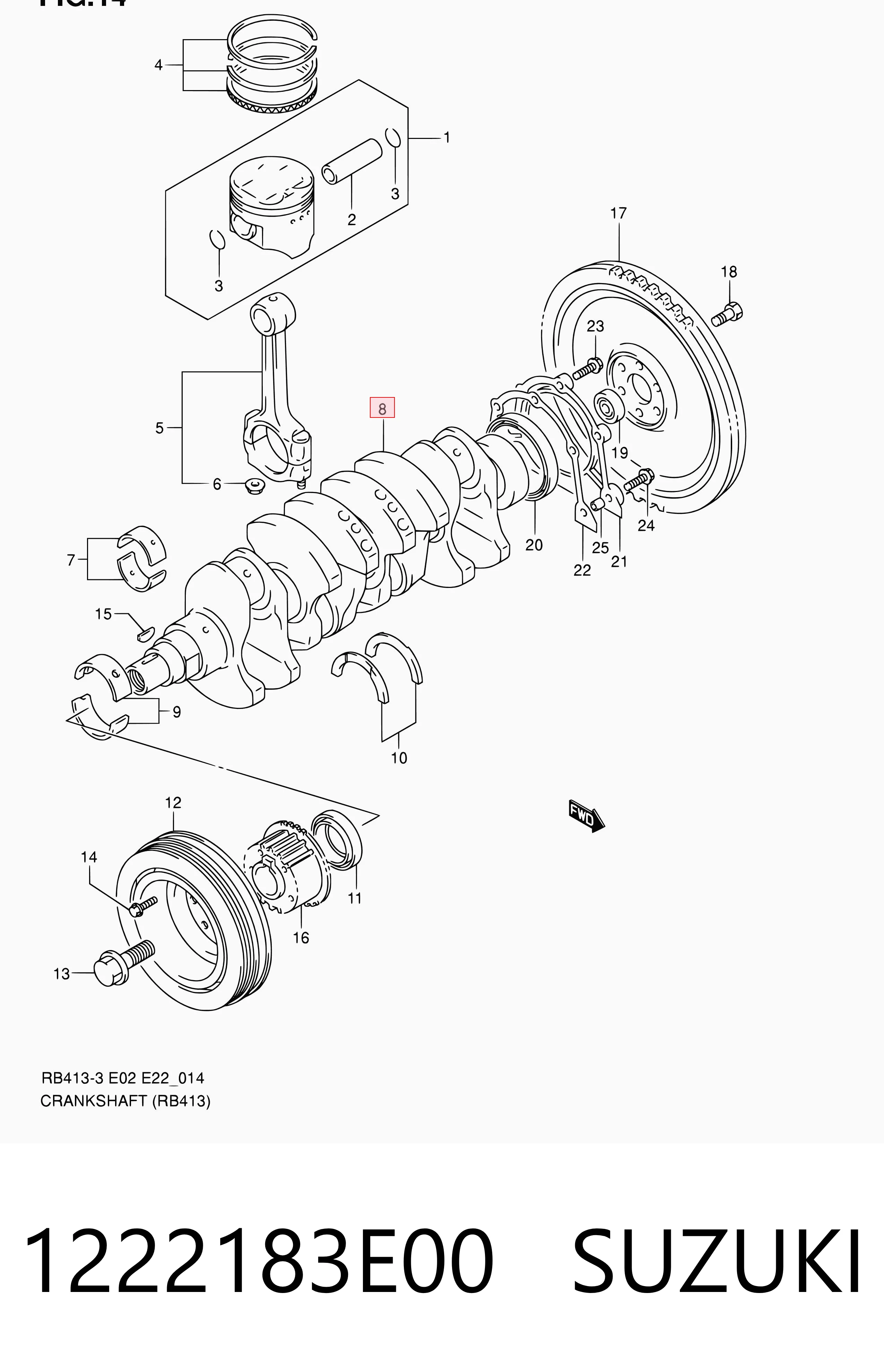 Cambota de motor para Suzuki Jimny  SN, JB