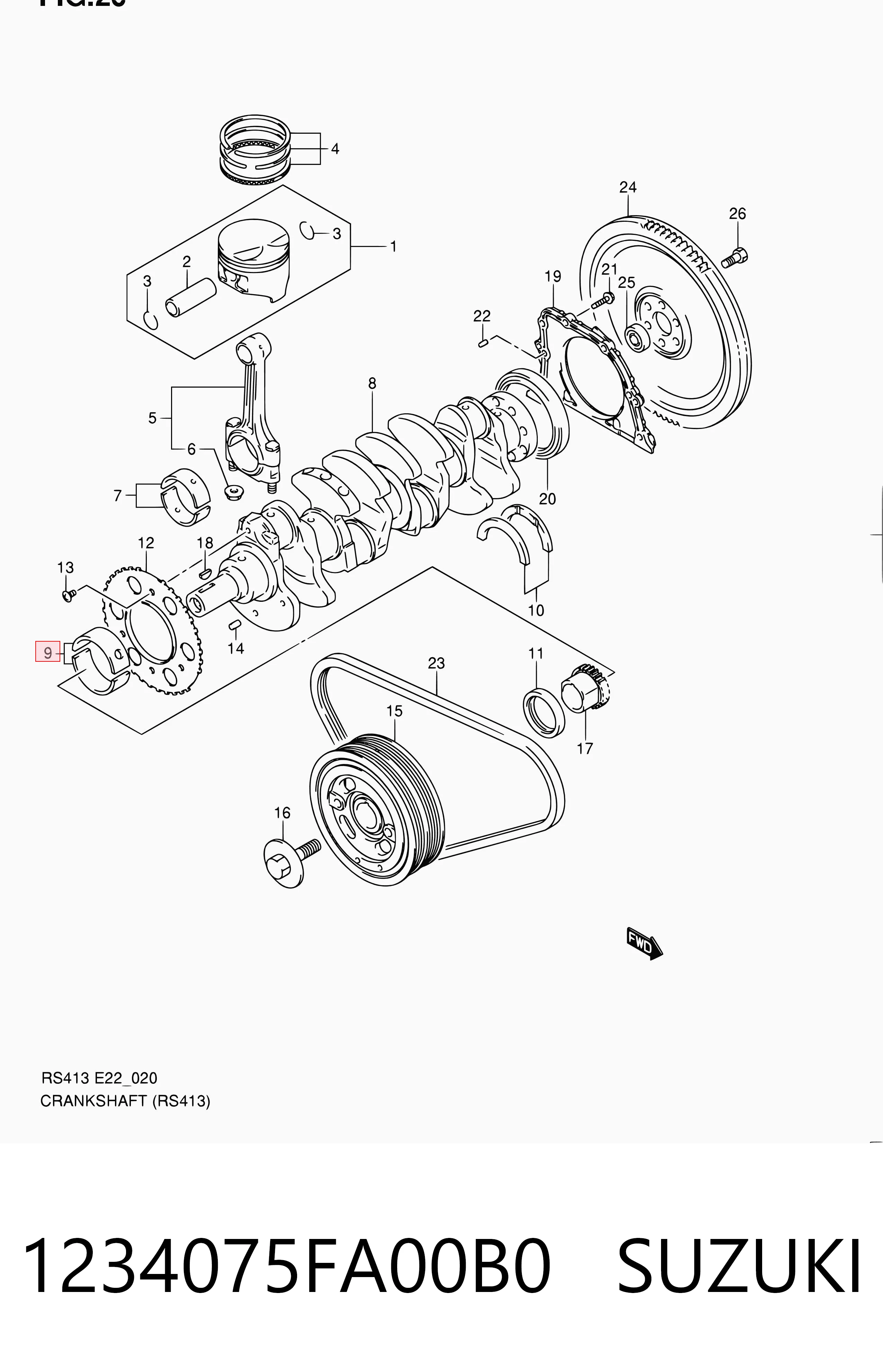 1234075FA00B0 Suzuki