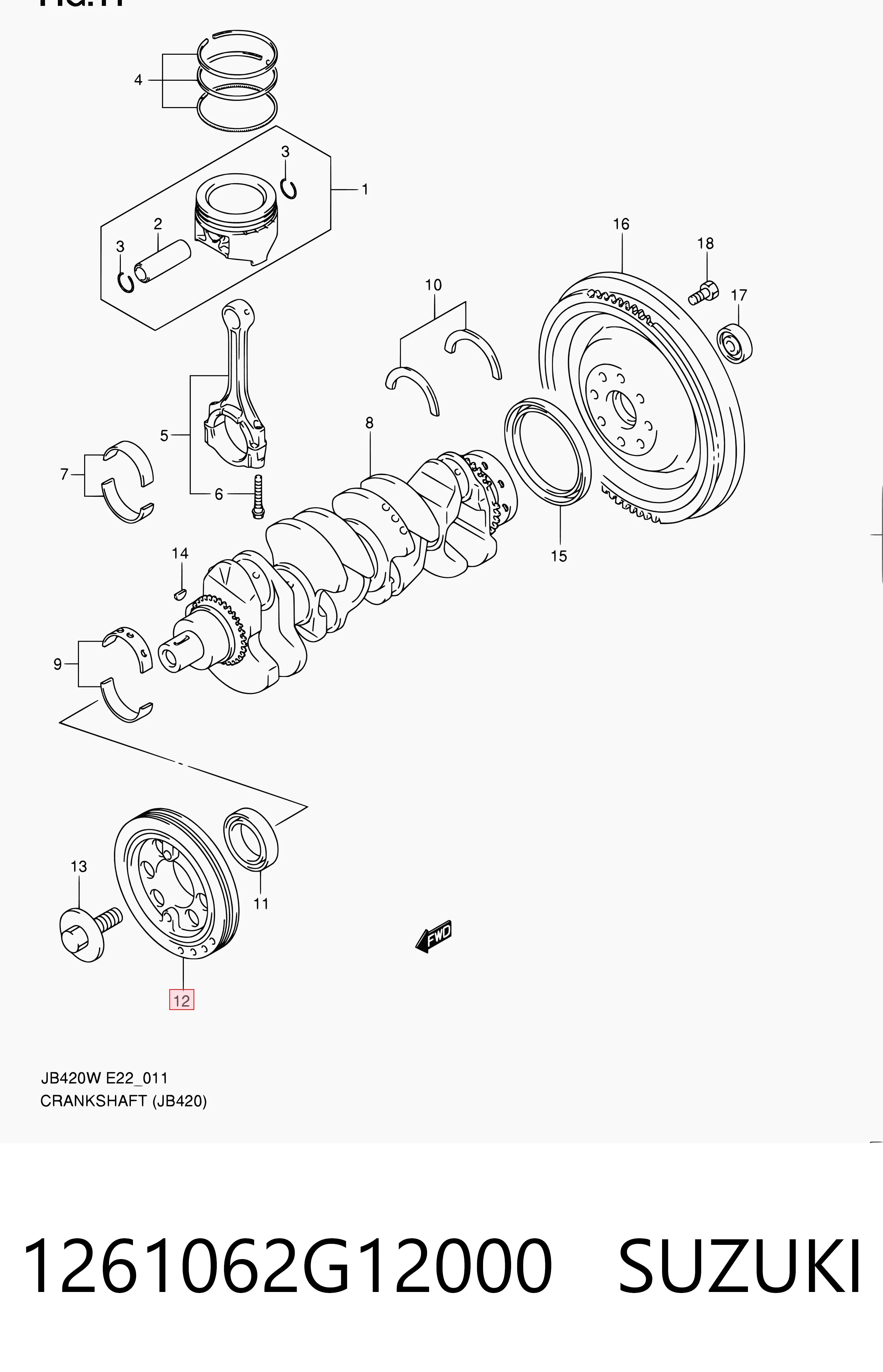 Polia de cambota Suzuki Baleno  EG