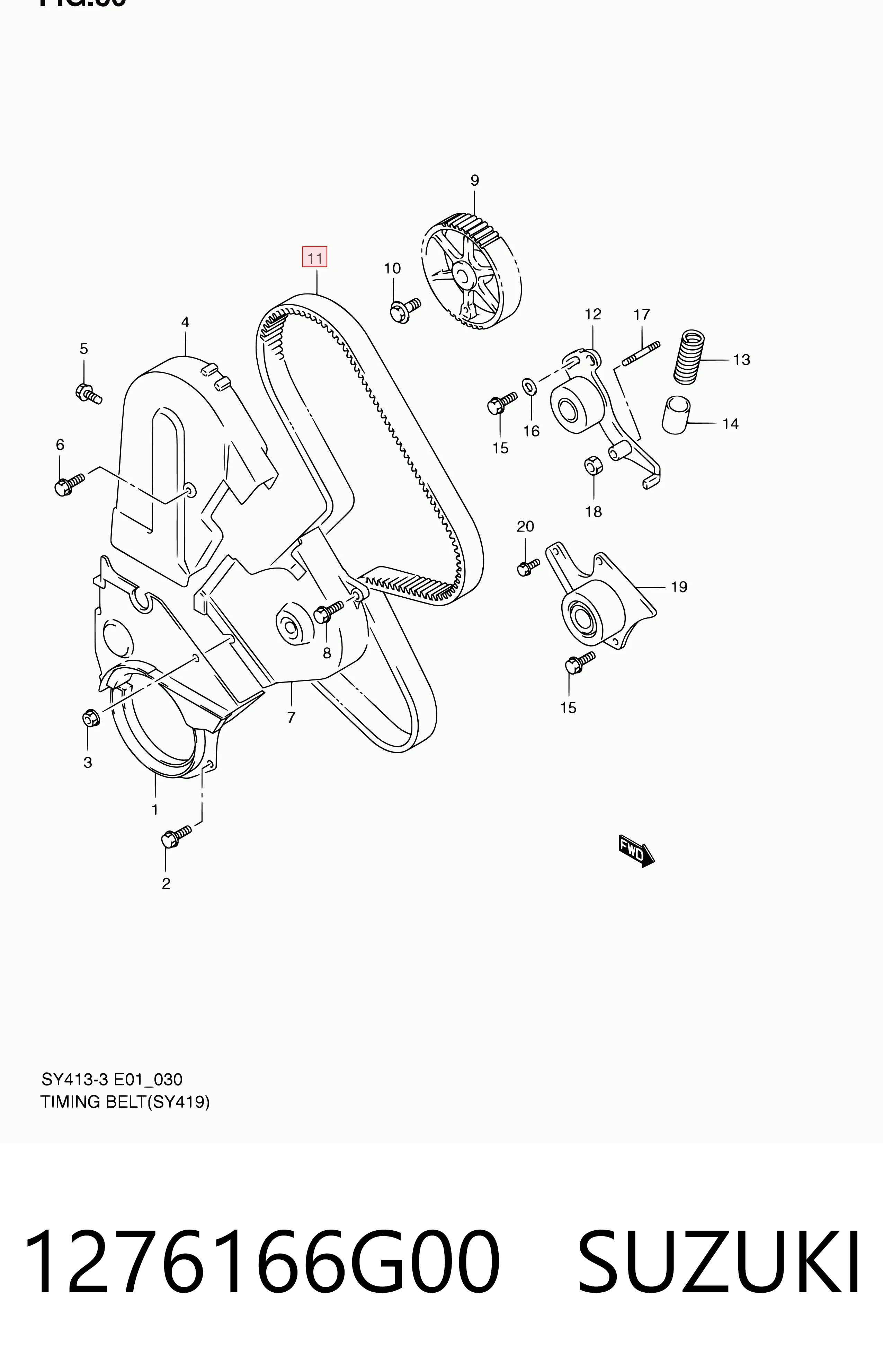 Compre 130286F900 Nissan/Infiniti Correia do mecanismo de distribuição de gás