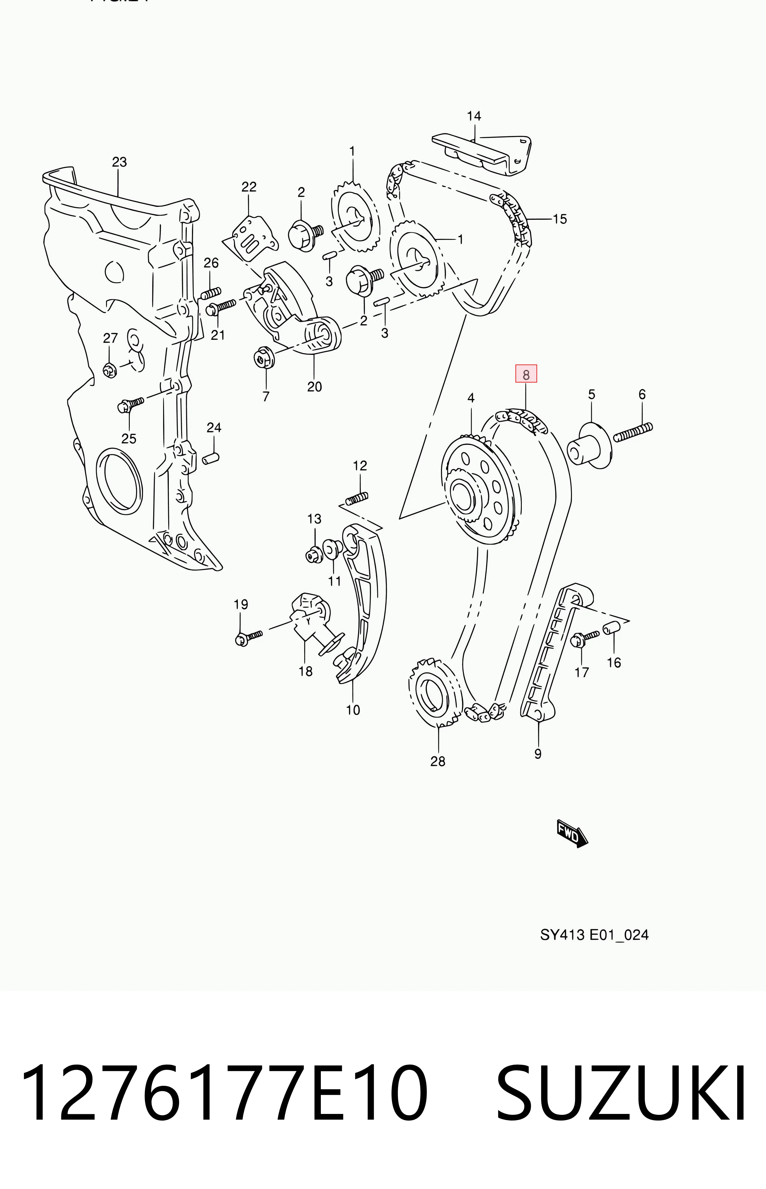 Cadeia do mecanismo de distribuição de gás Suzuki Vitara preço, a partir de 62,99 USD