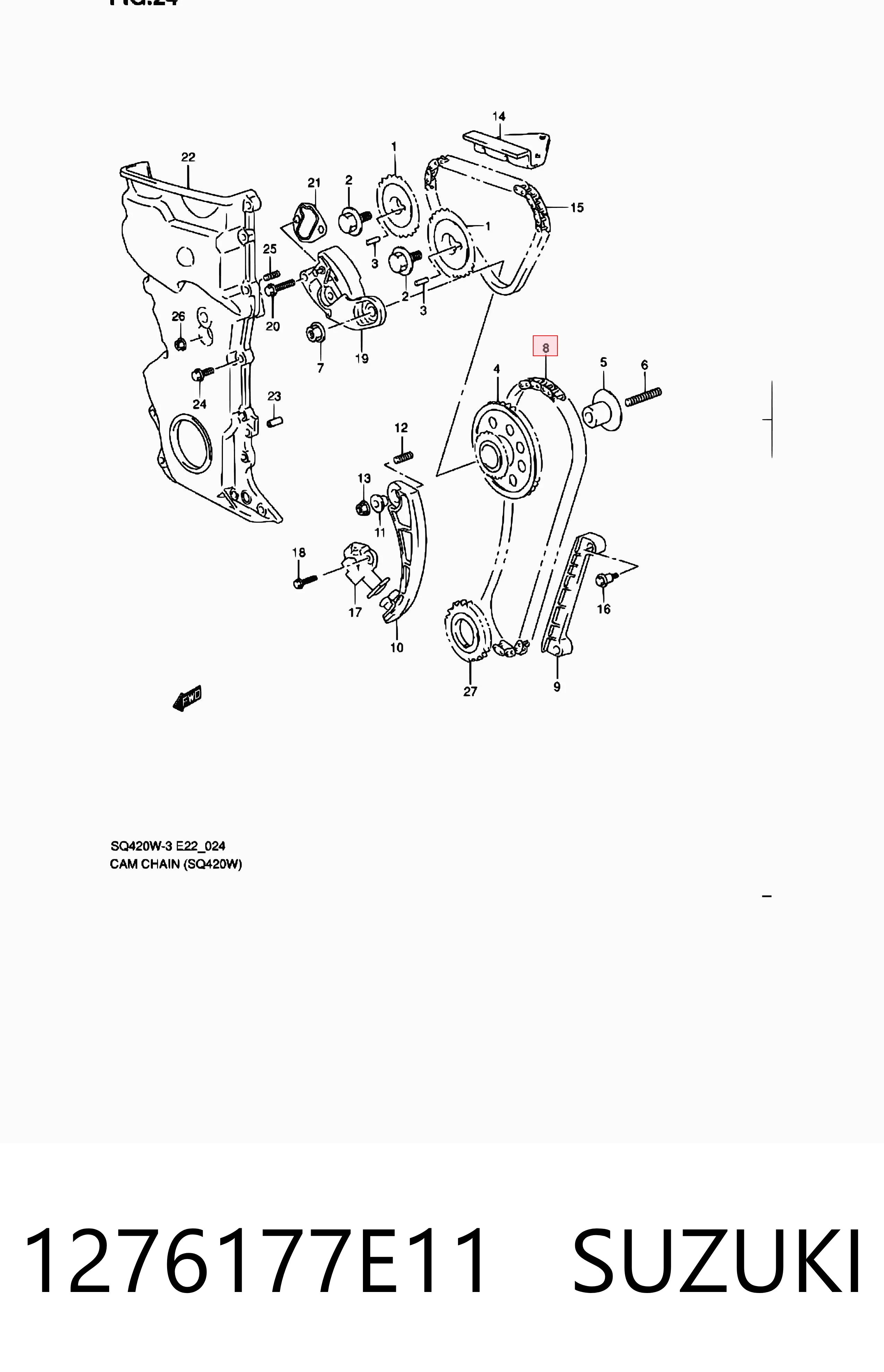 Cadeia do mecanismo de distribuição de gás Suzuki Vitara  ETJA ao melhor preço