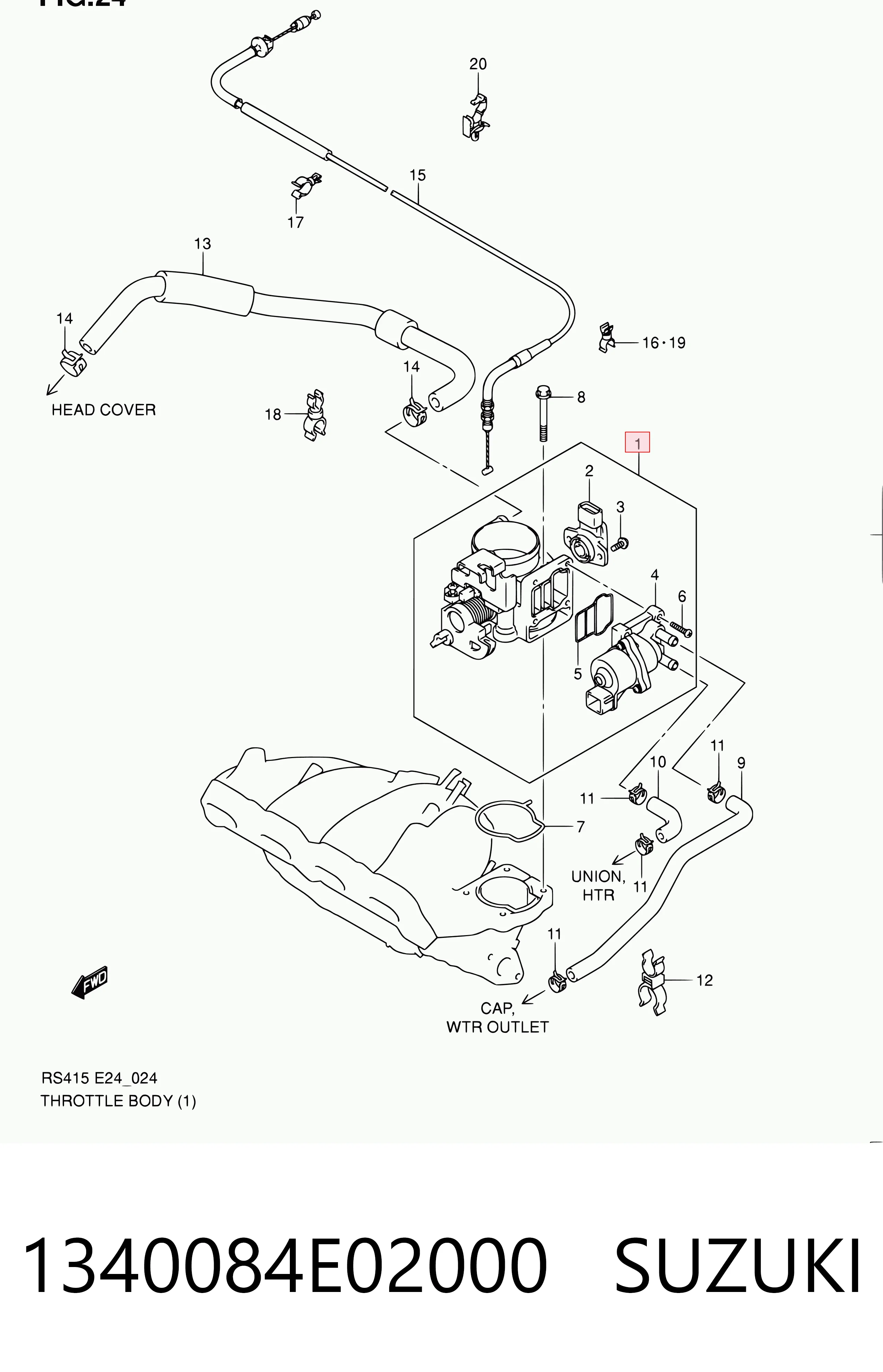 Válvula de borboleta montada para Suzuki Swift RS