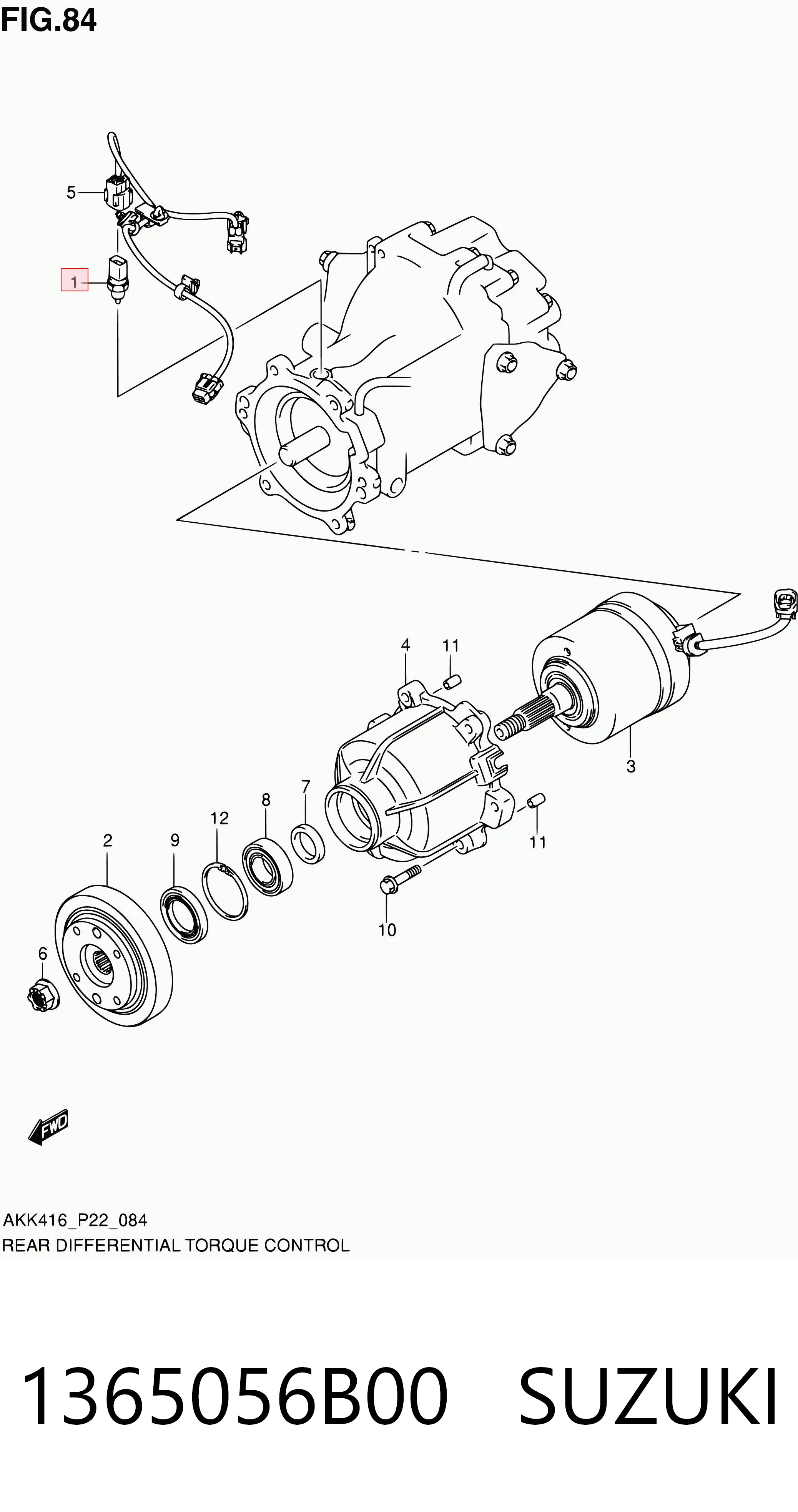 Sensor de temperatura da mistura de ar 1365056B00 Toyota