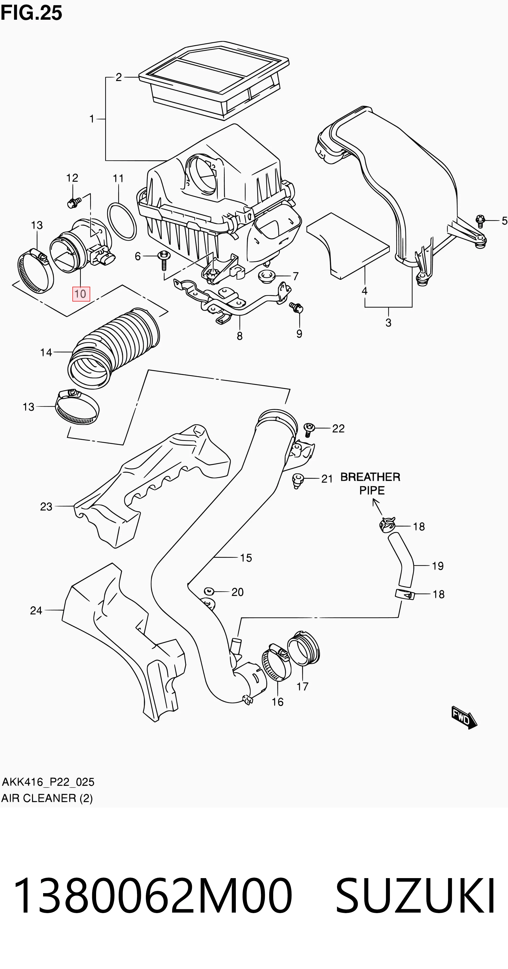 Compre Sensor de fluxo (consumo) de ar, medidor de consumo M.A.F. - (Mass Airflow) Suzuki Vitara 
