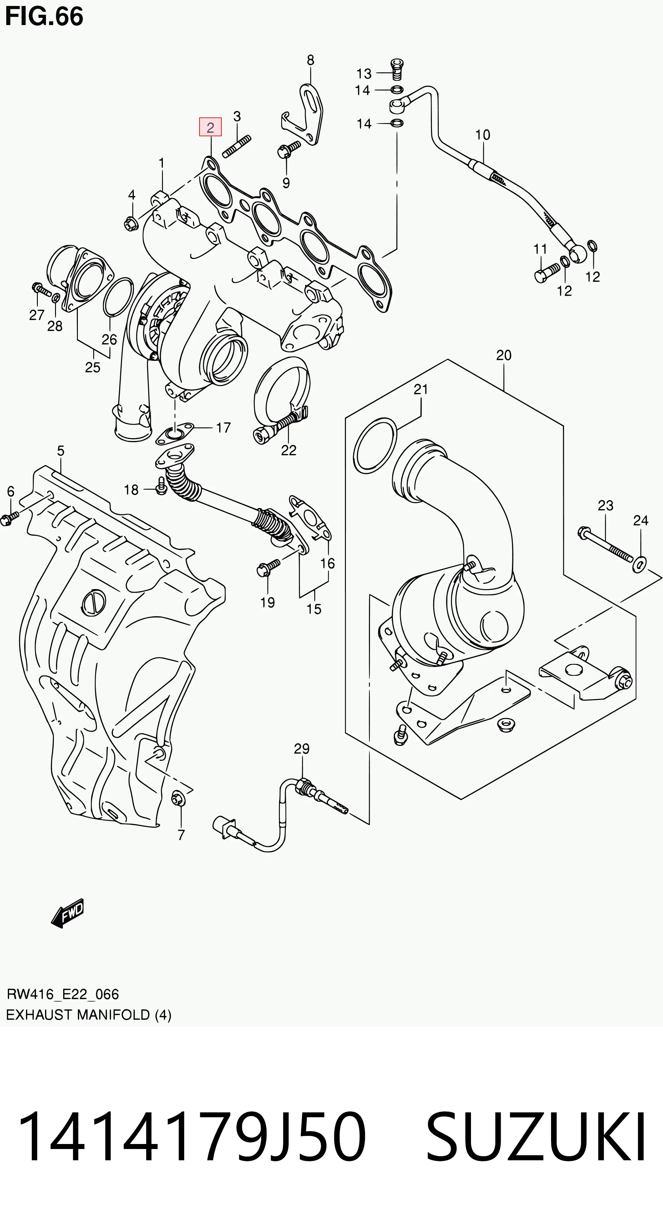  Vedante de tubo coletor de escape Fiat Stilo hatchback (192) (2001 - 2006) 