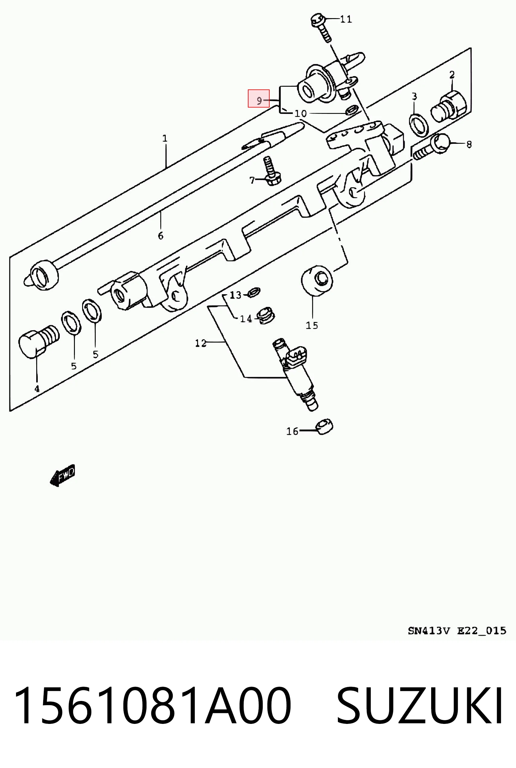 Regulador de pressão de combustível na régua de injectores Suzuki Jimny  SN, JB ao melhor preço