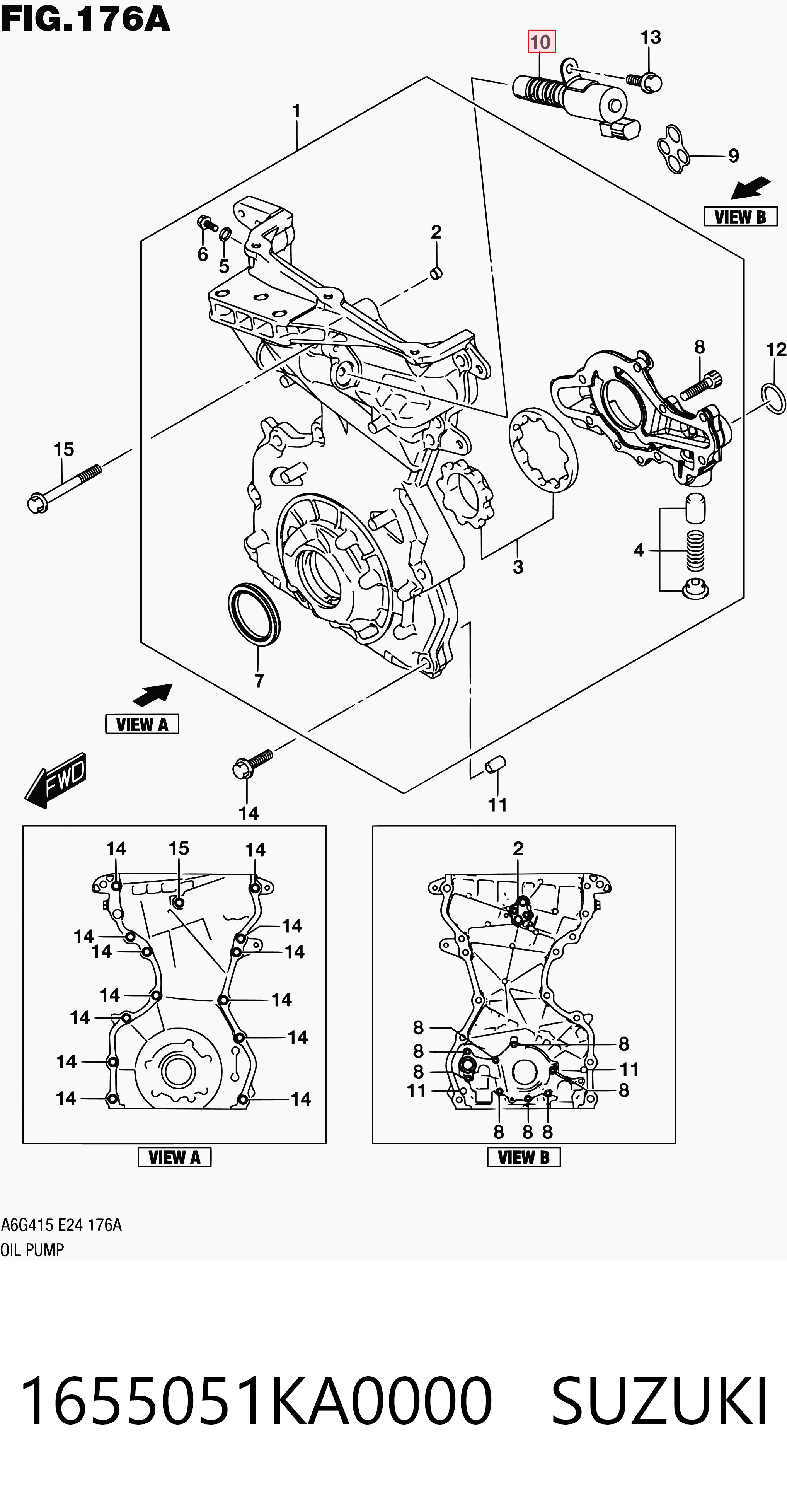 1655051KA0000 Suzuki Válvula eletromagnética de posição (de fases) da árvore distribuidora