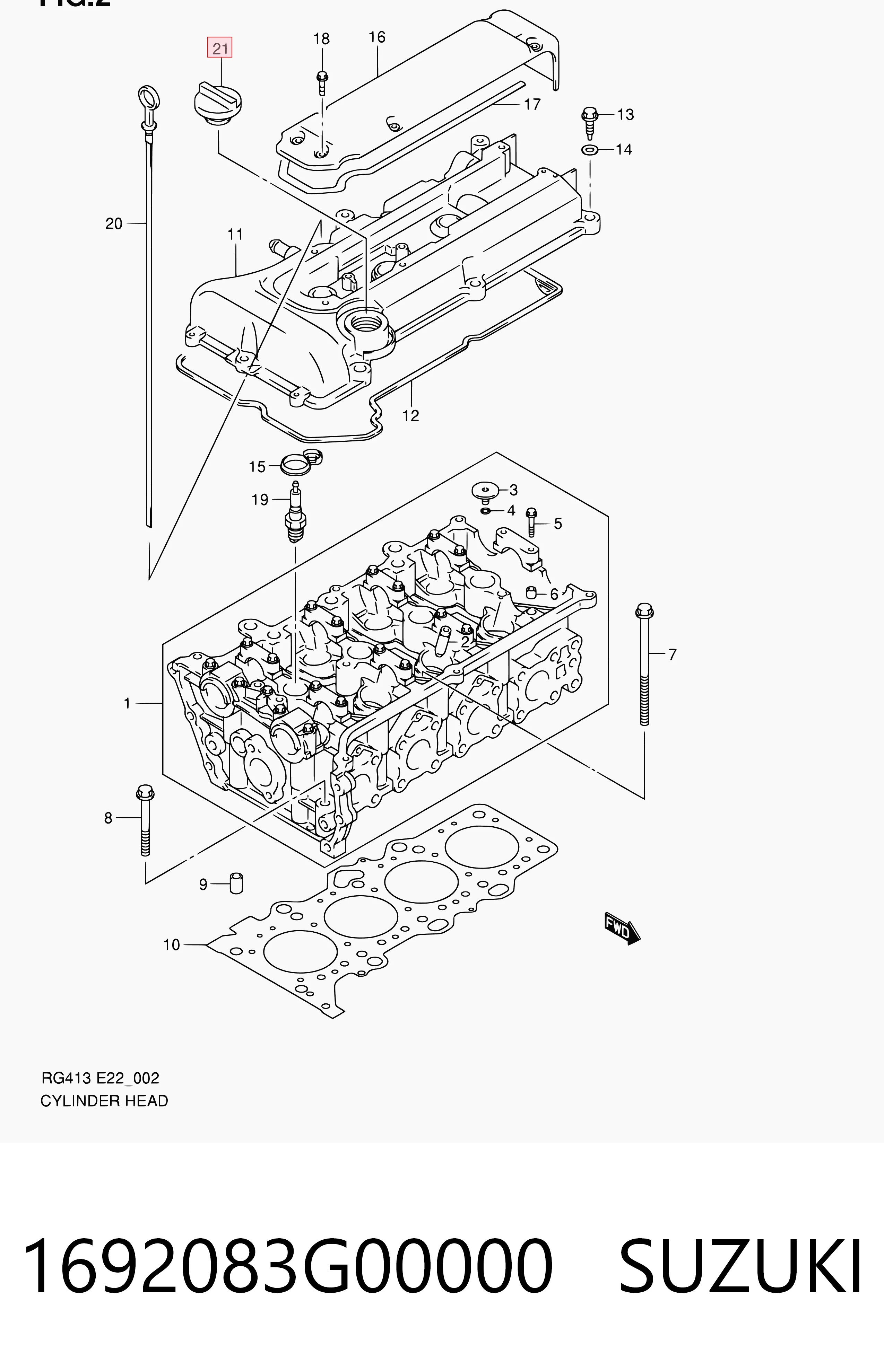 Compre 1692083G00 Subaru Tampa do gargalho de enchimento de óleo