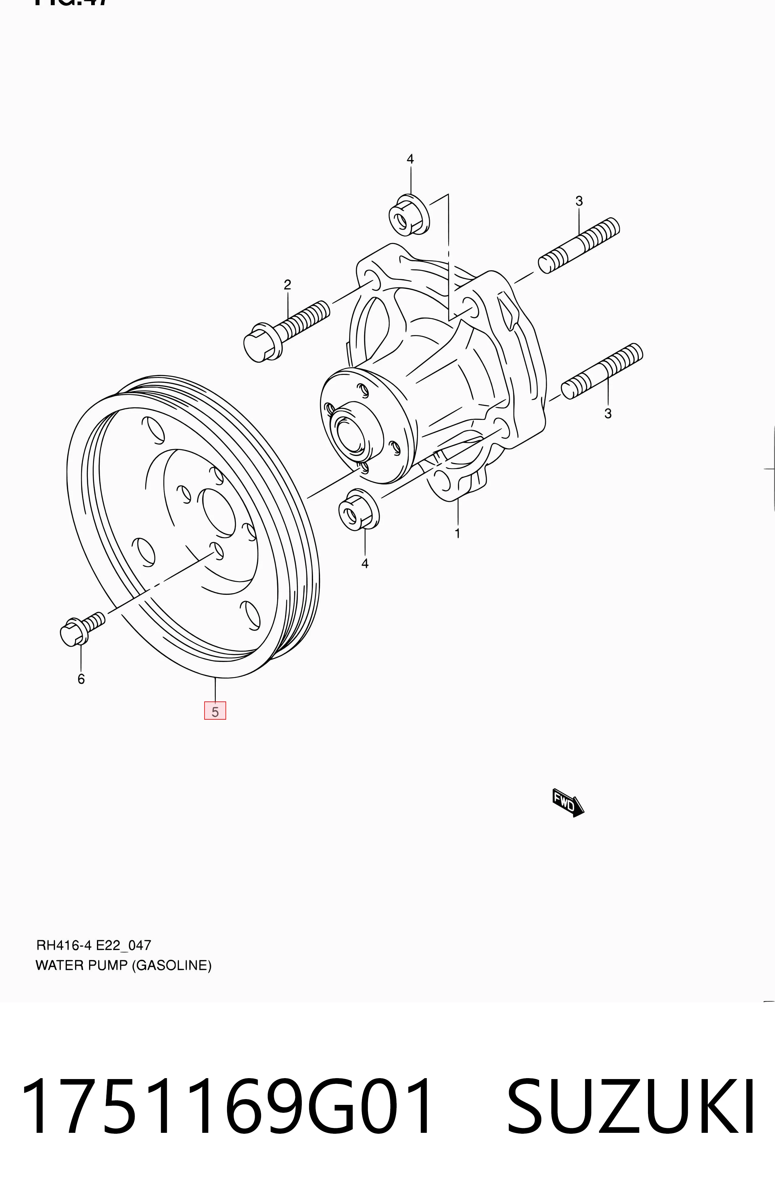 Polia da bomba de água Suzuki Swift III RS ao melhor preço