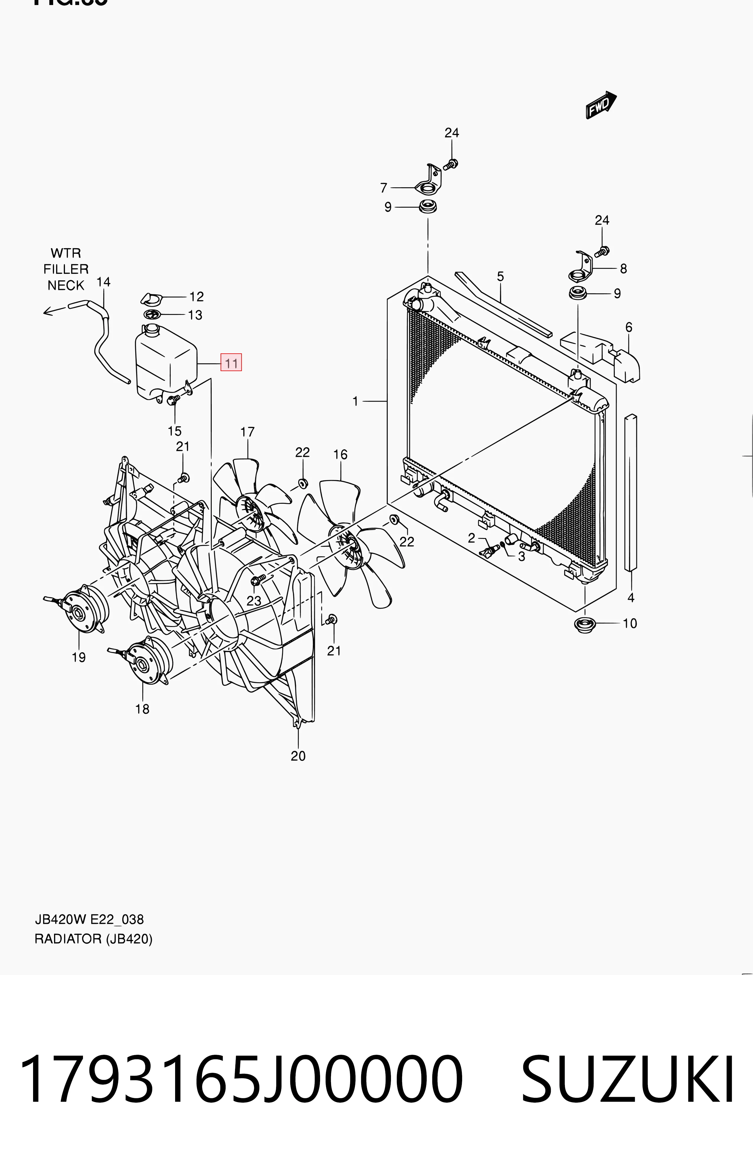 Tanque de expansão do sistema de esfriamento Suzuki Grand Vitara  JB