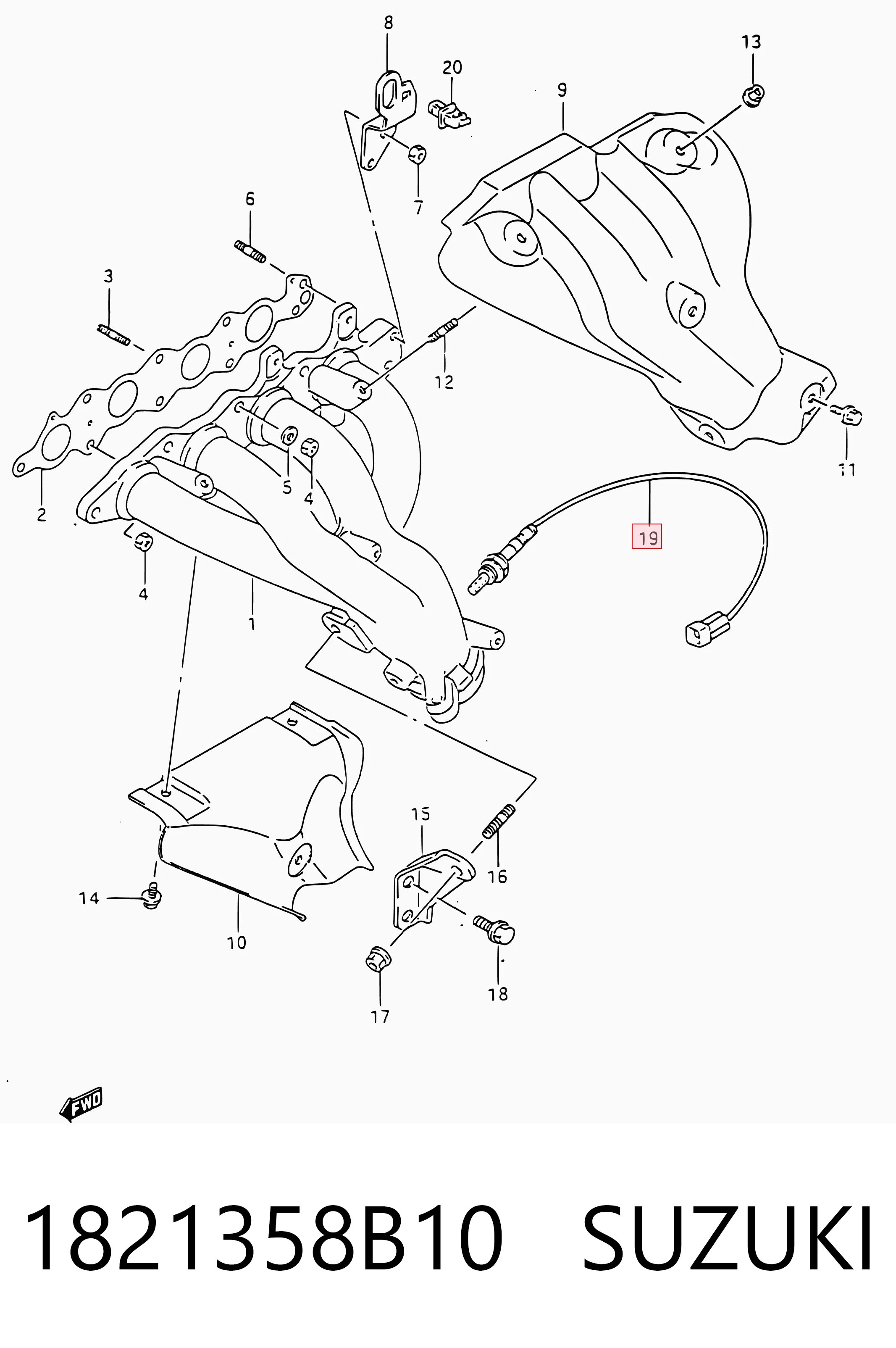 Sonda lambda, sensor de oxigênio Suzuki Swift  SF413