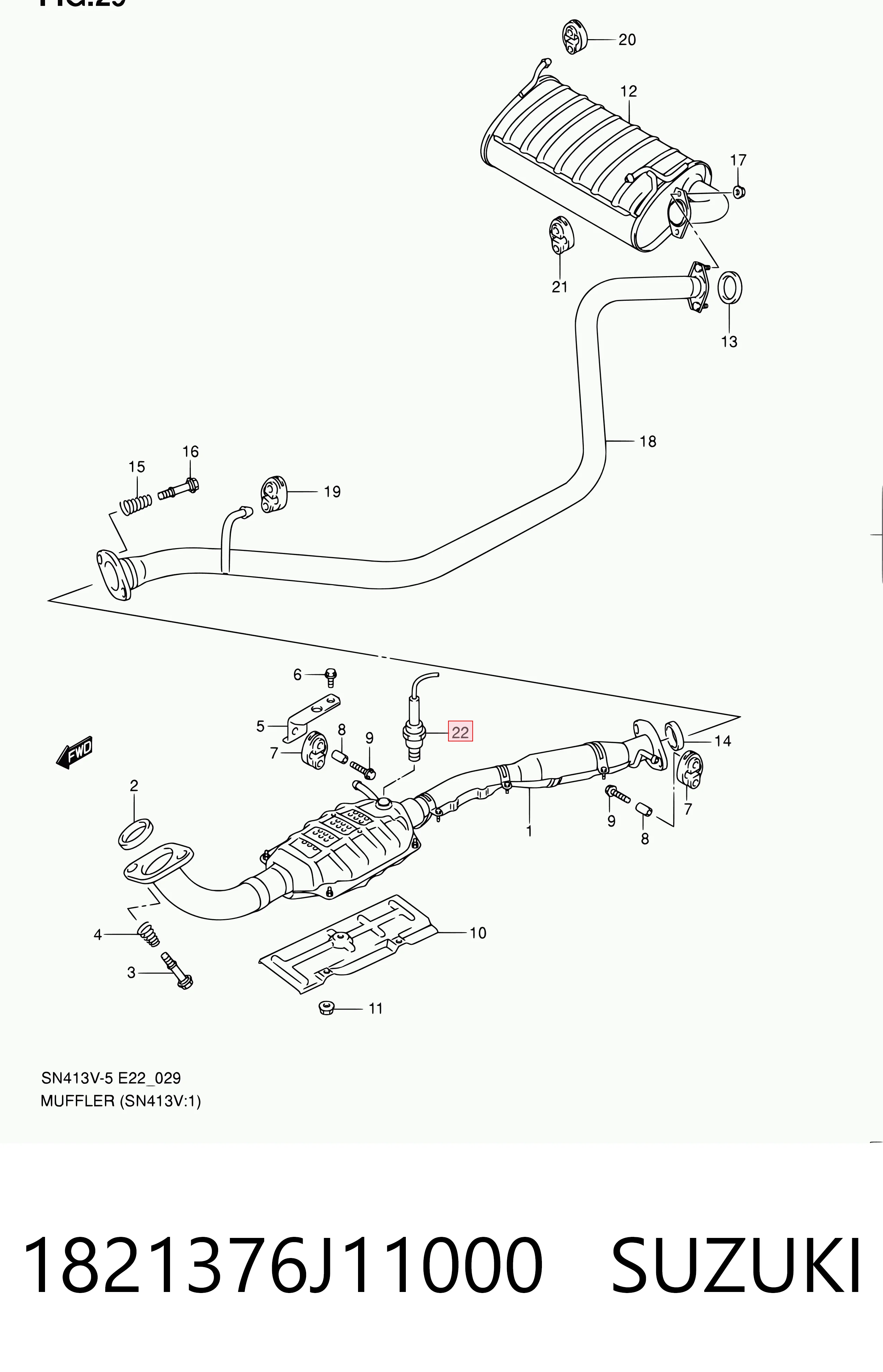 Sonda lambda, sensor de oxigênio Suzuki Jimny  FJ ao melhor preço