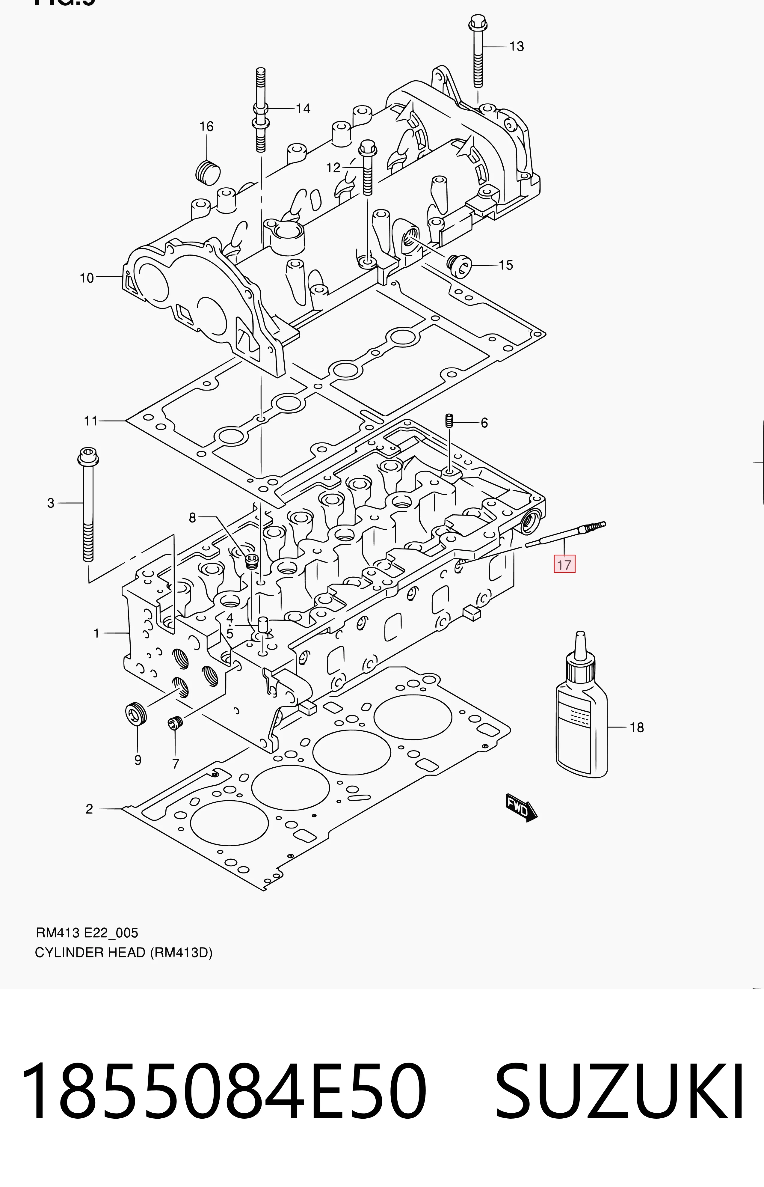1855084E50 Suzuki Vela de incandescência