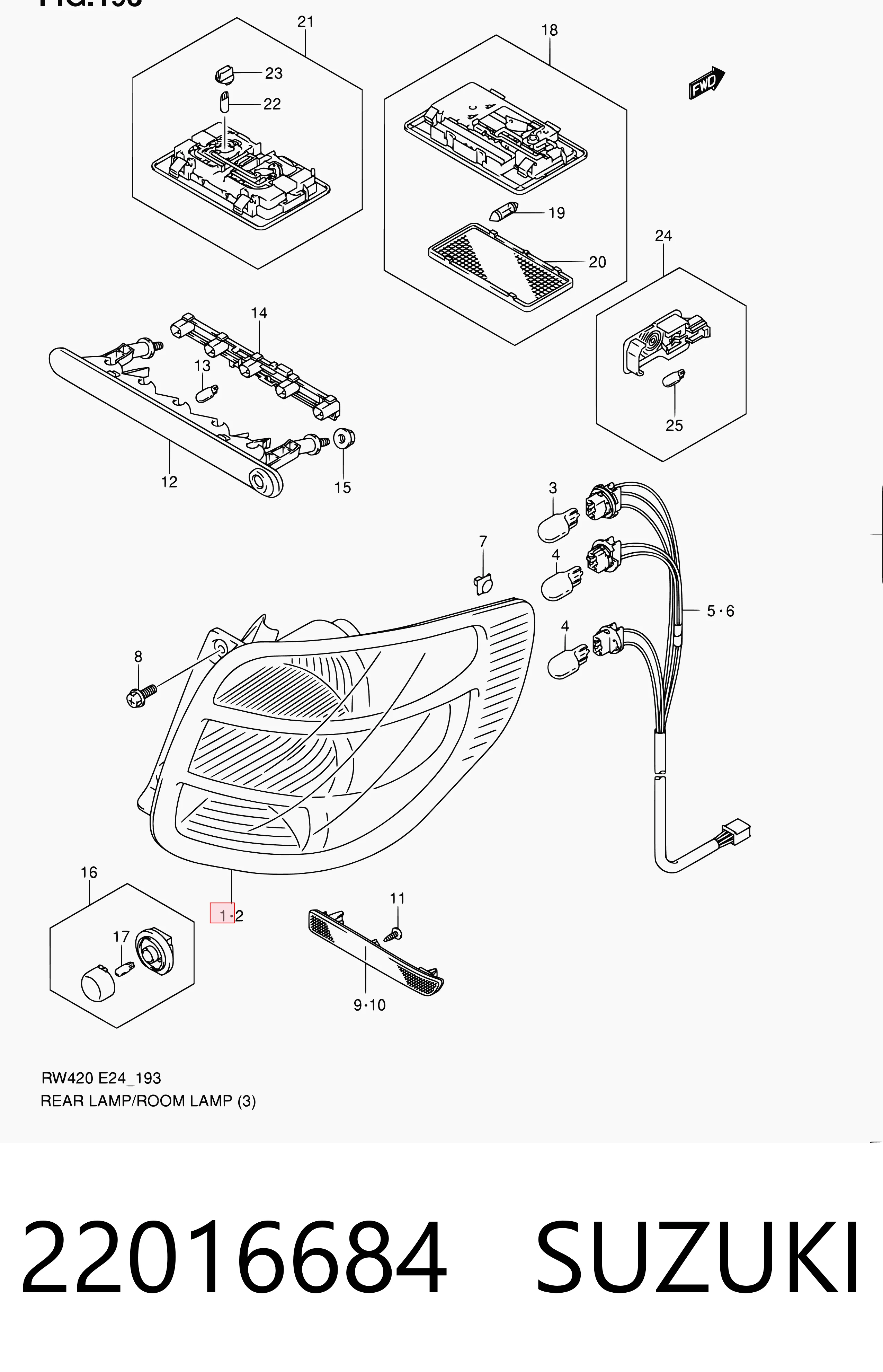 Lanterna traseira direita Suzuki SX4  GY
