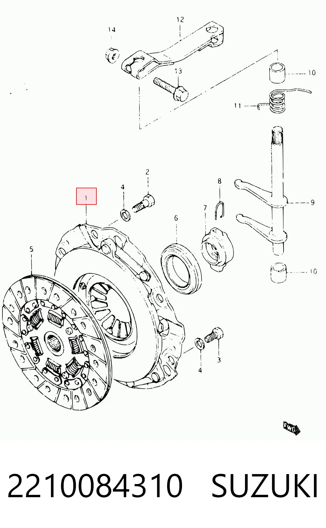 Cesta de embraiagem Suzuki Alto II EC