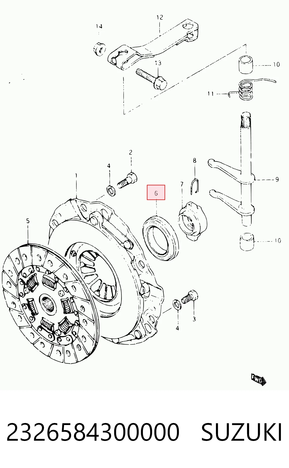 Rolamento de liberação de embraiagem Suzuki Alto II EC ao melhor preço