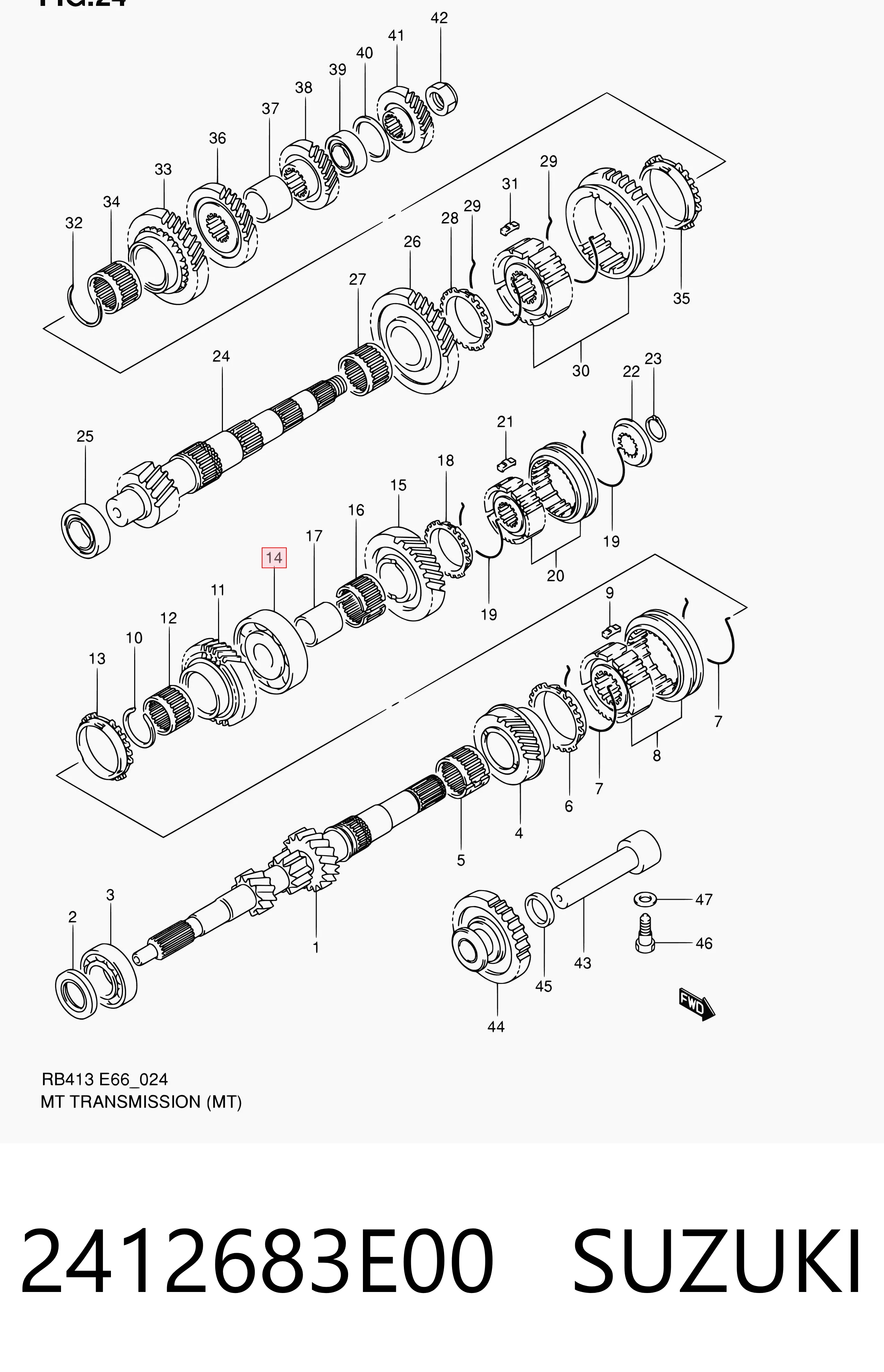 Rolamento da Caixa de Mudança para Suzuki Swift MZ, EZ
