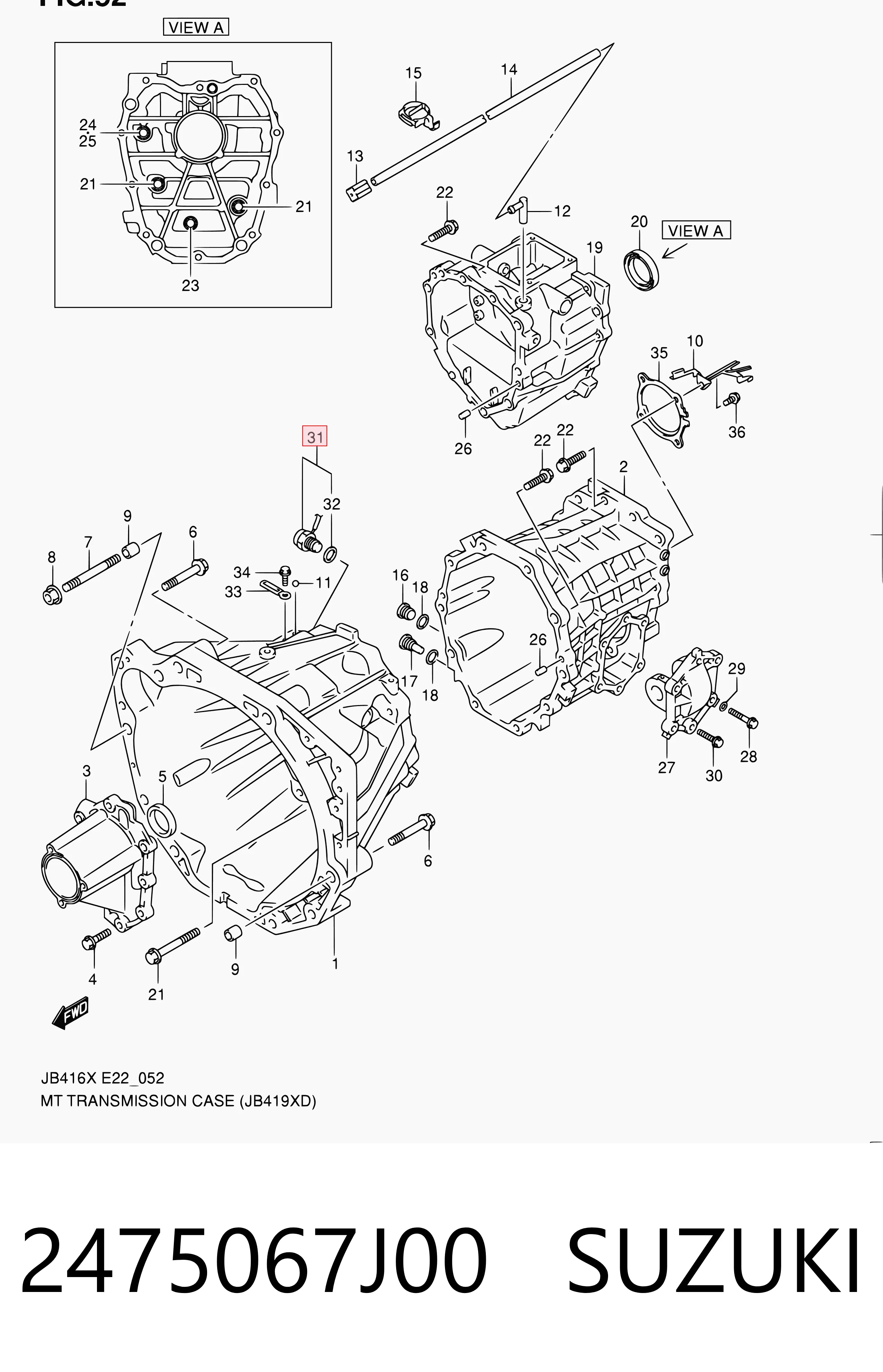 Sensor de ativação das luzes de marcha à ré Lexus IS  E1