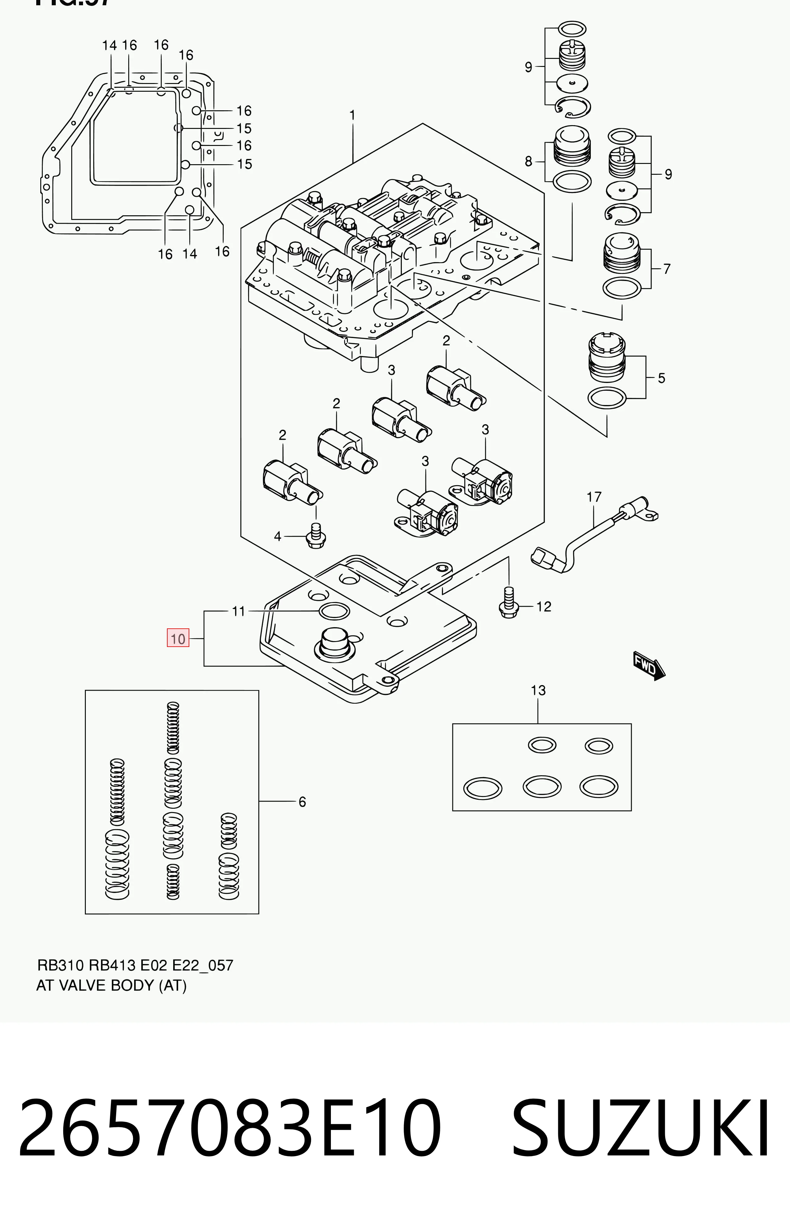 2657083E10 Suzuki Filtro da Caixa Automática de Mudança