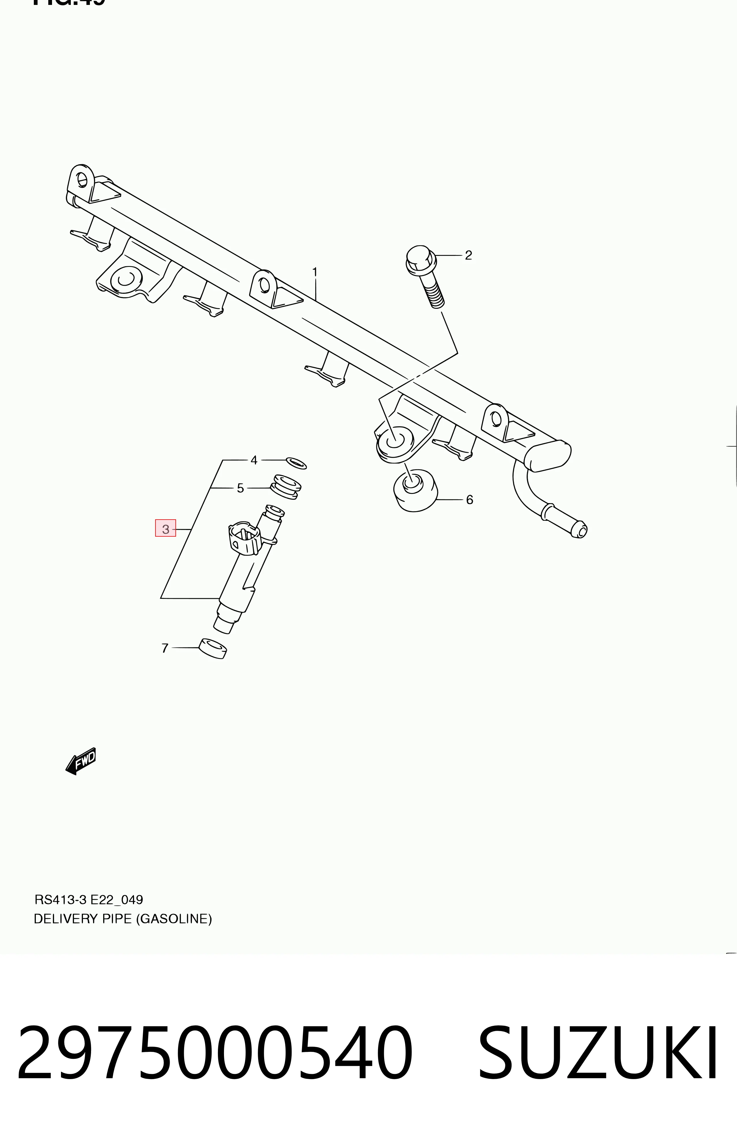 2975000540 Suzuki Injetor de injeção de combustível