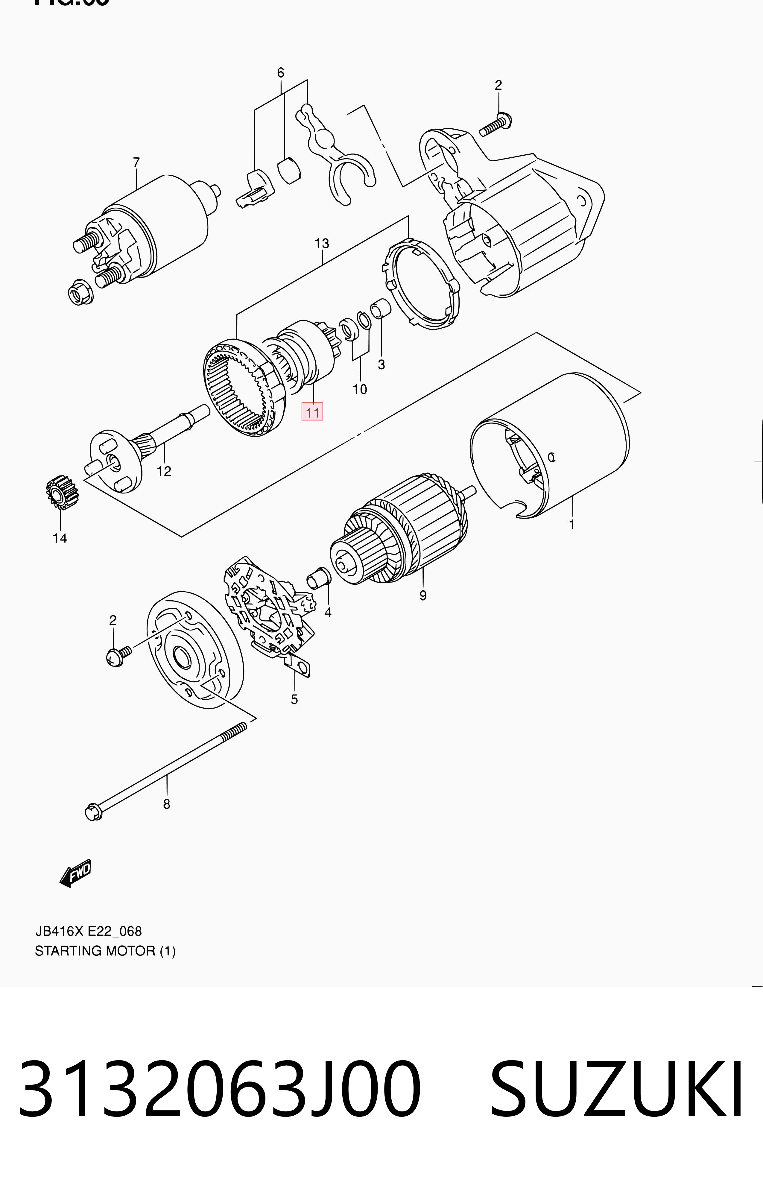 Roda-livre do motor de arranco 73330716 Profit