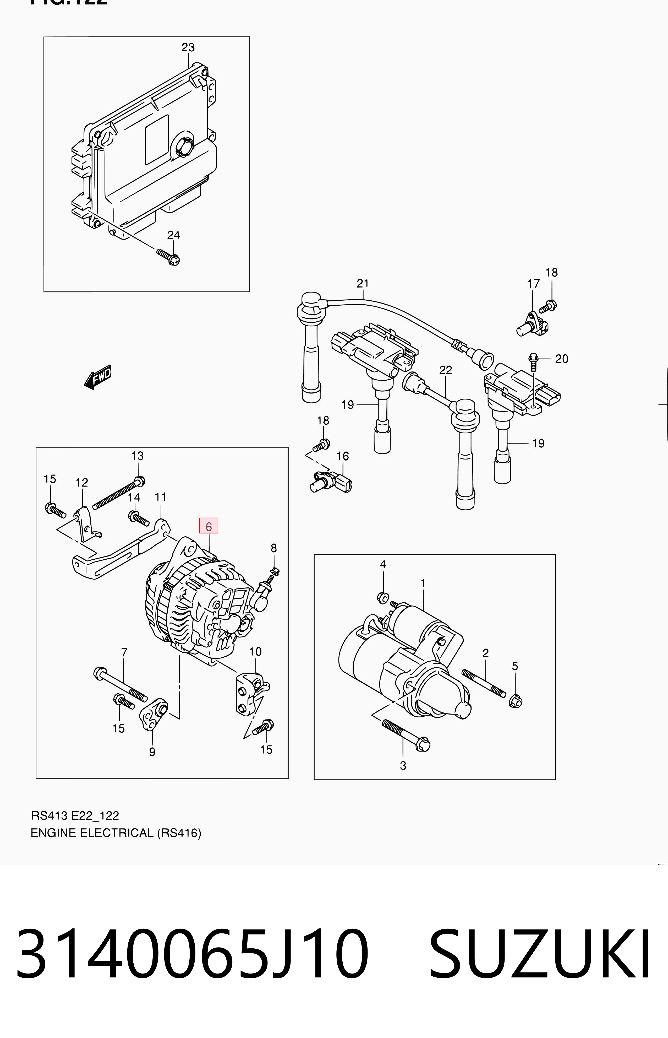 3140065J10 Suzuki Gerador