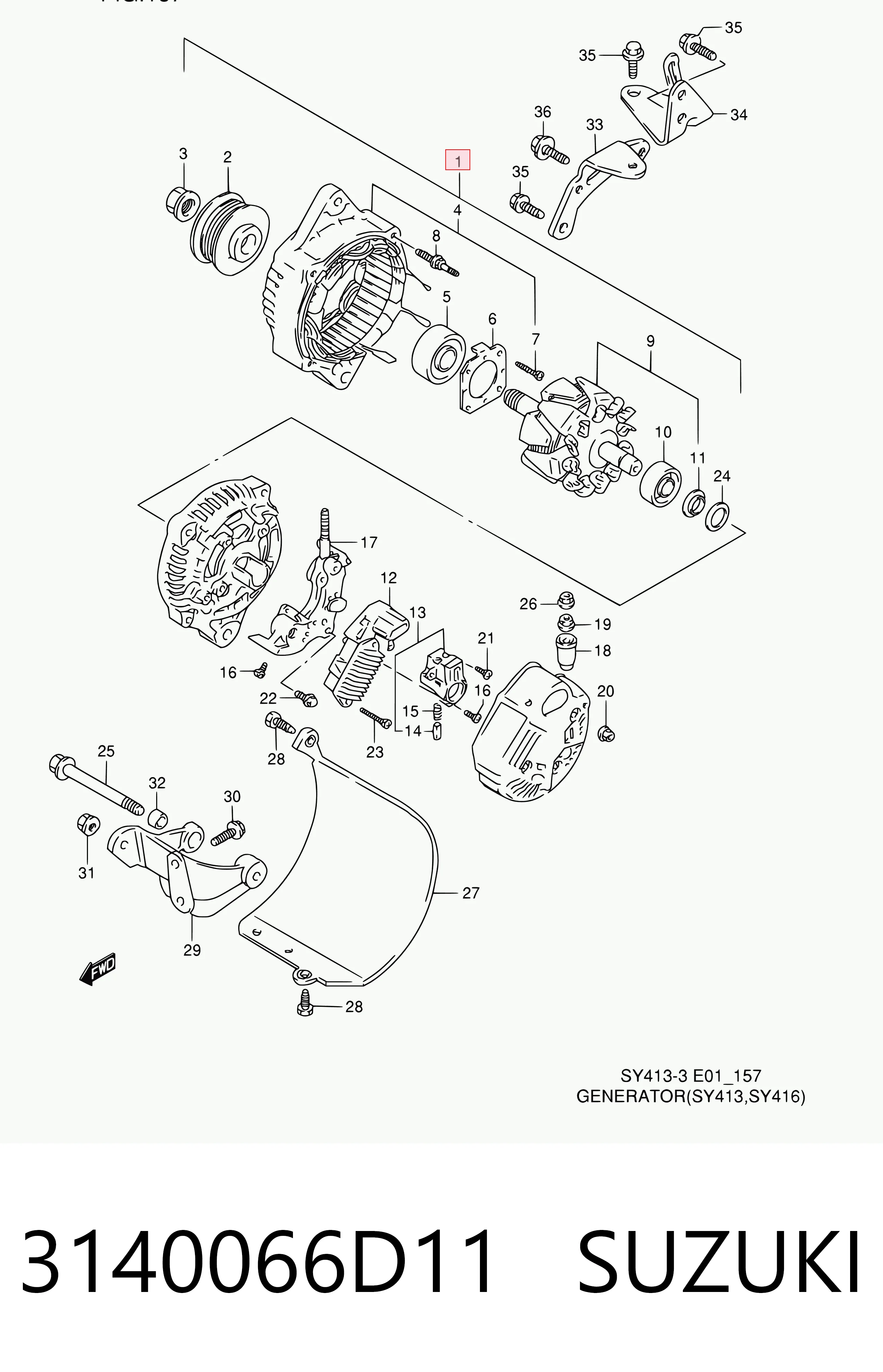 3140066D11 Suzuki Gerador