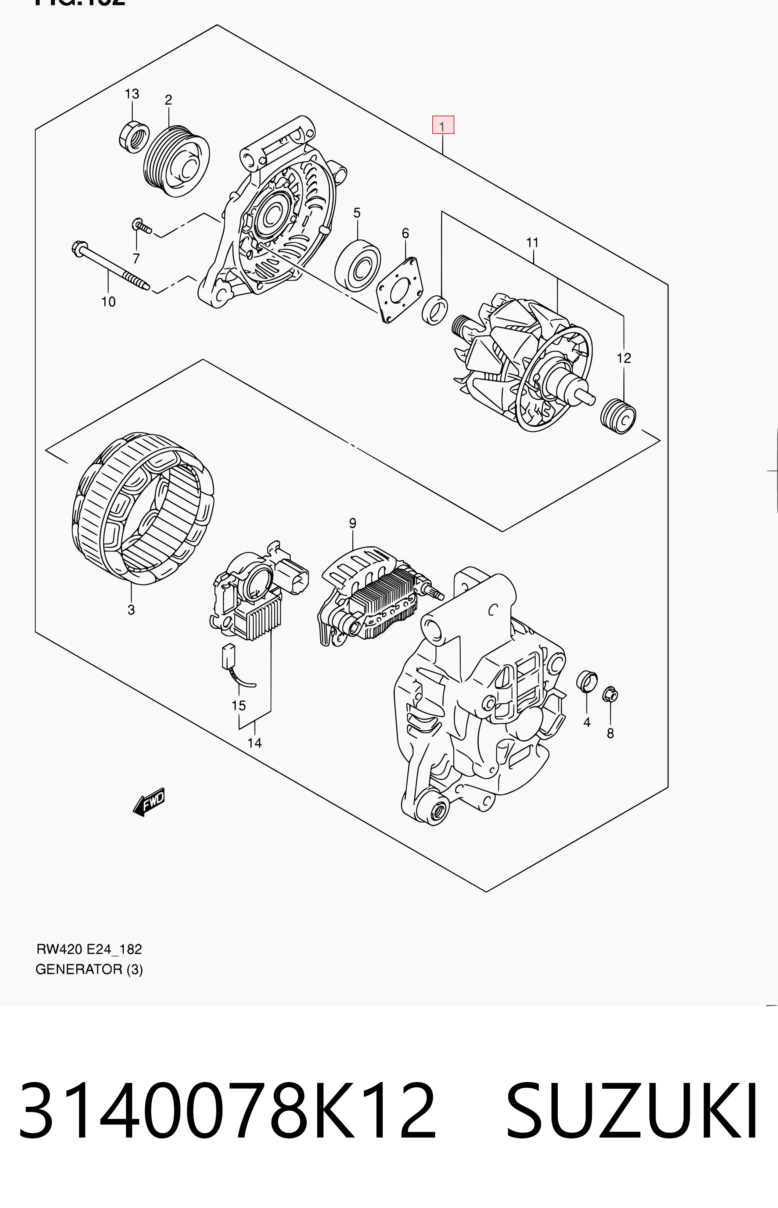 3140078K12 Suzuki Gerador