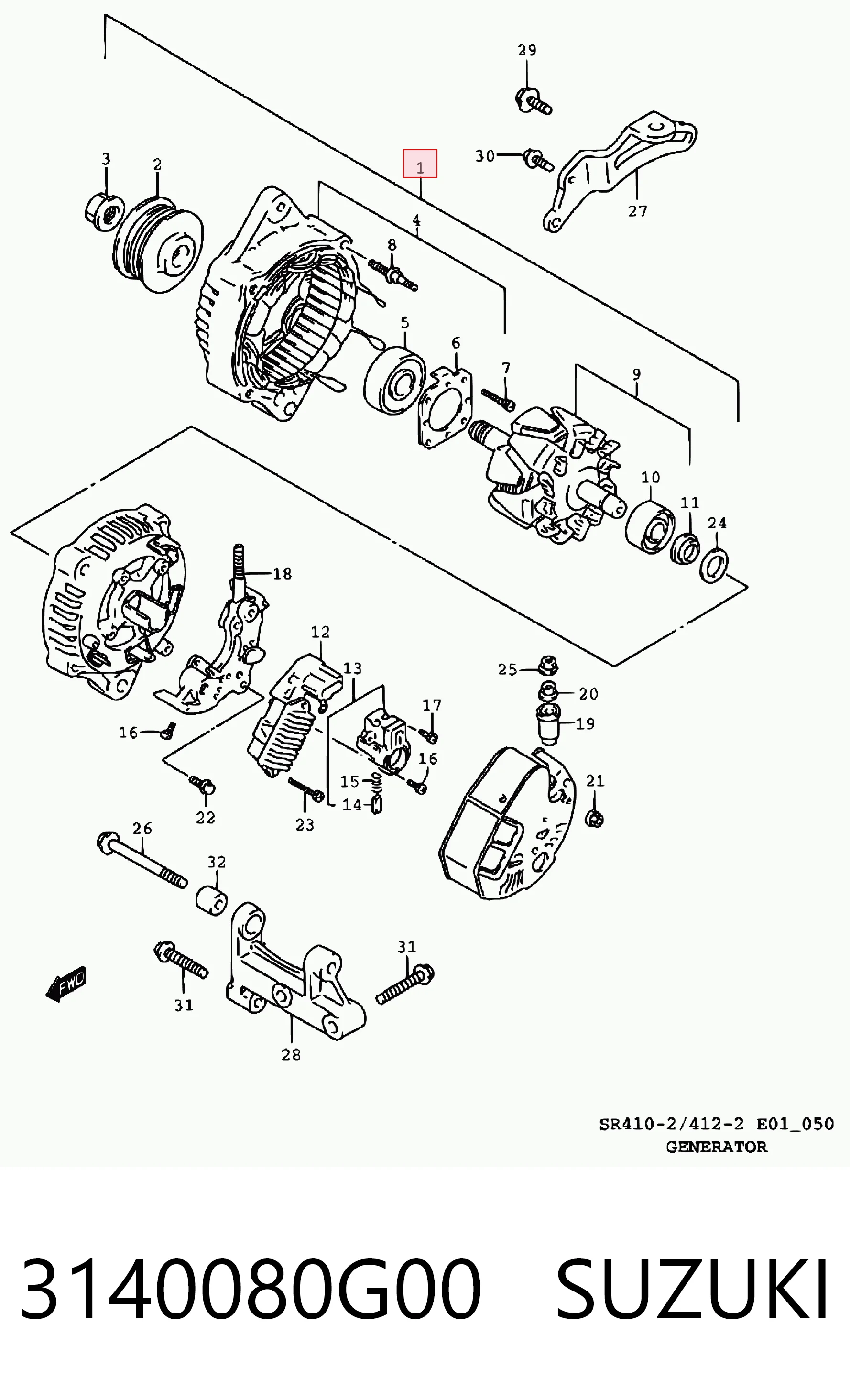 3140080G00 Suzuki Gerador