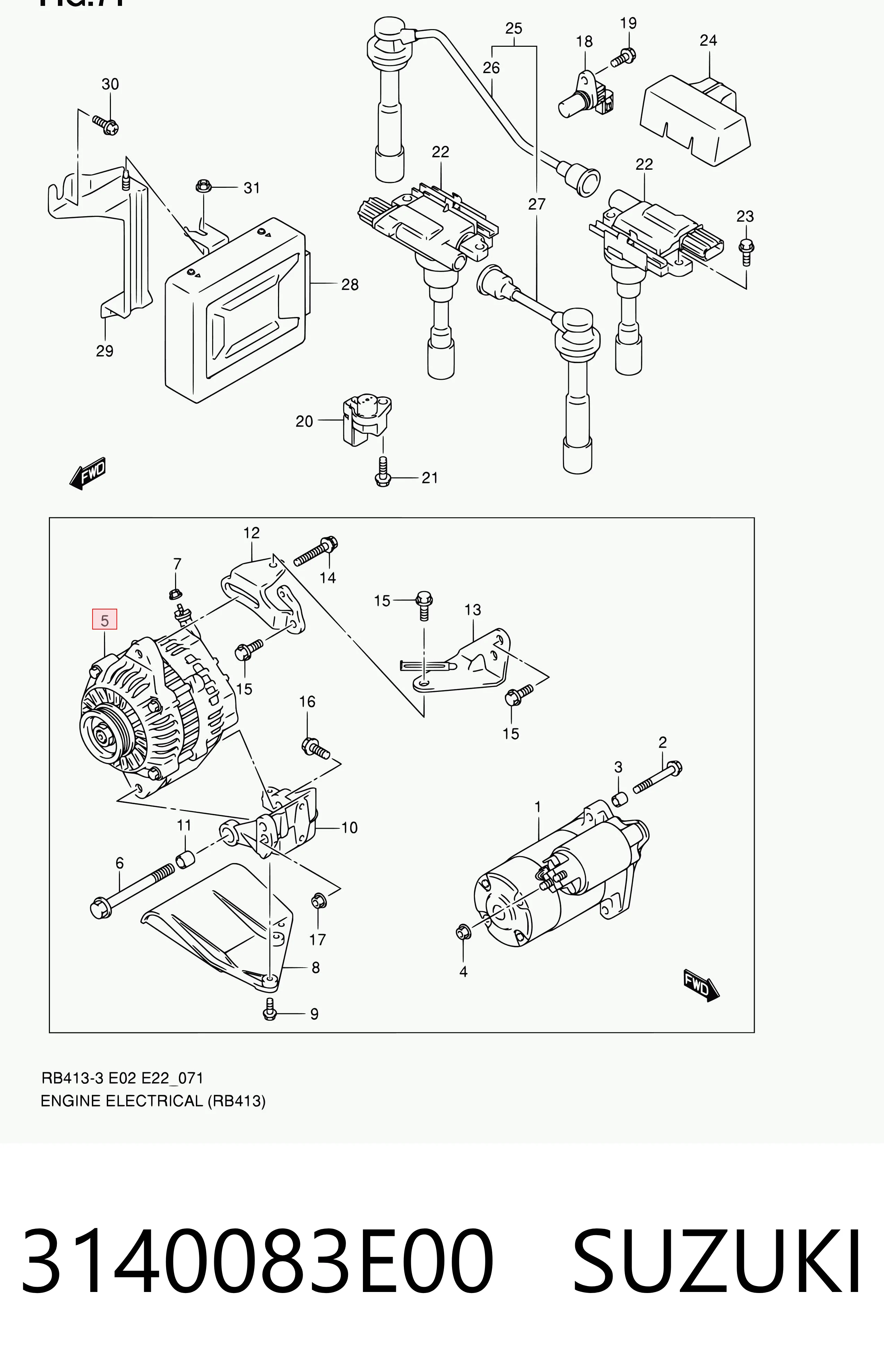 3140083E00 Suzuki Gerador
