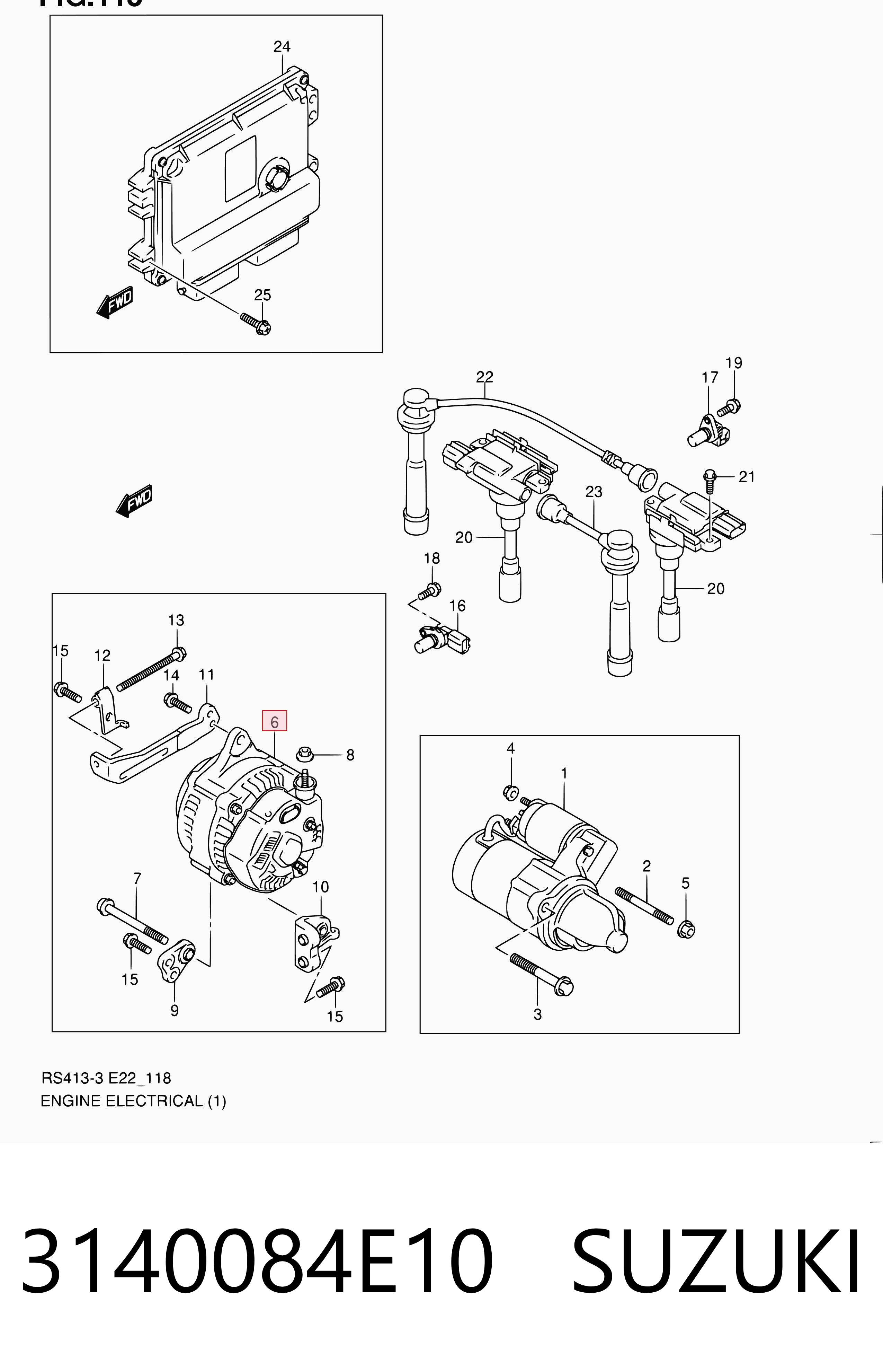 3140084E10 Suzuki Gerador