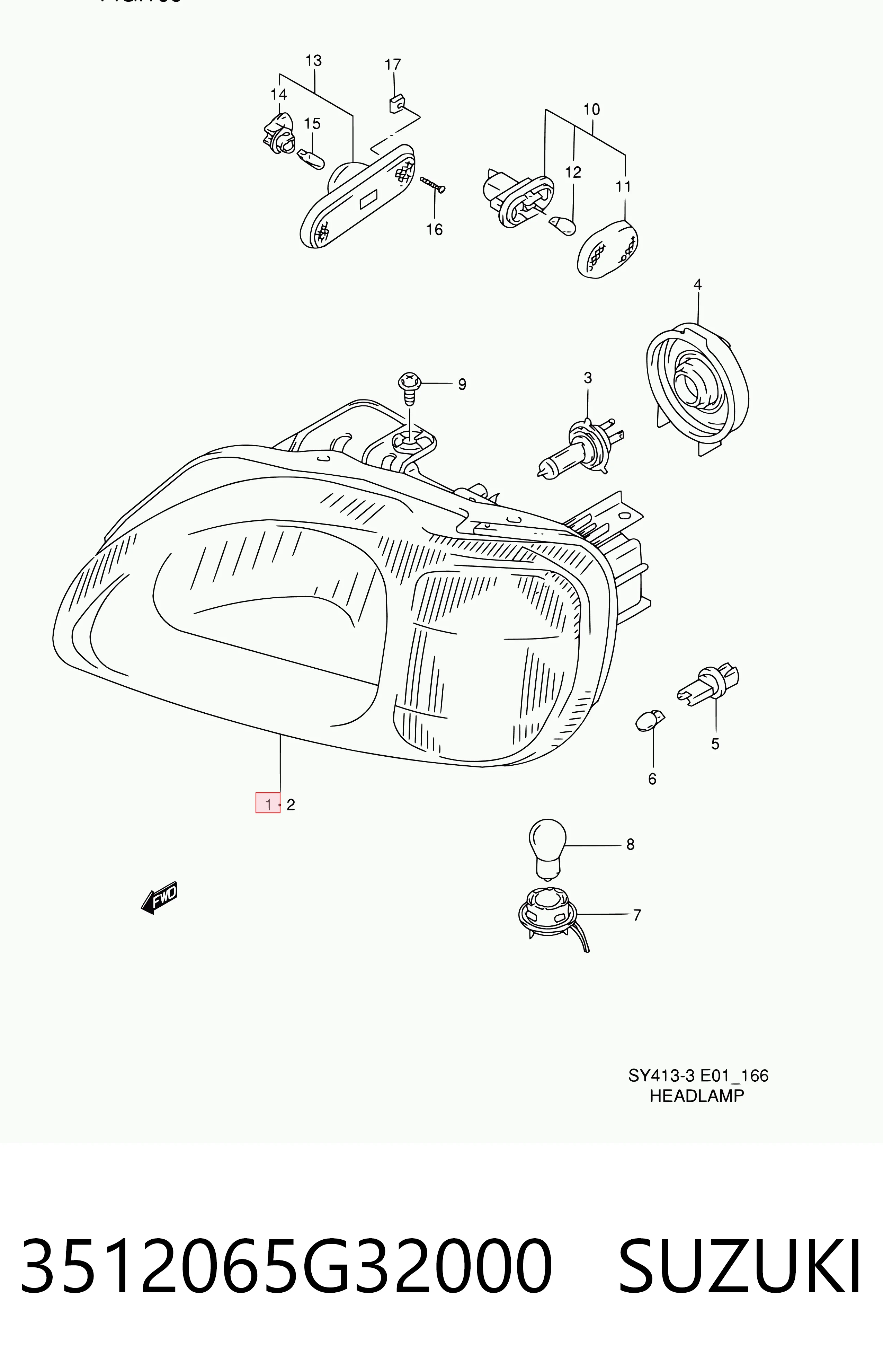 Luz direita Suzuki Baleno preço, a partir de 21,40 USD