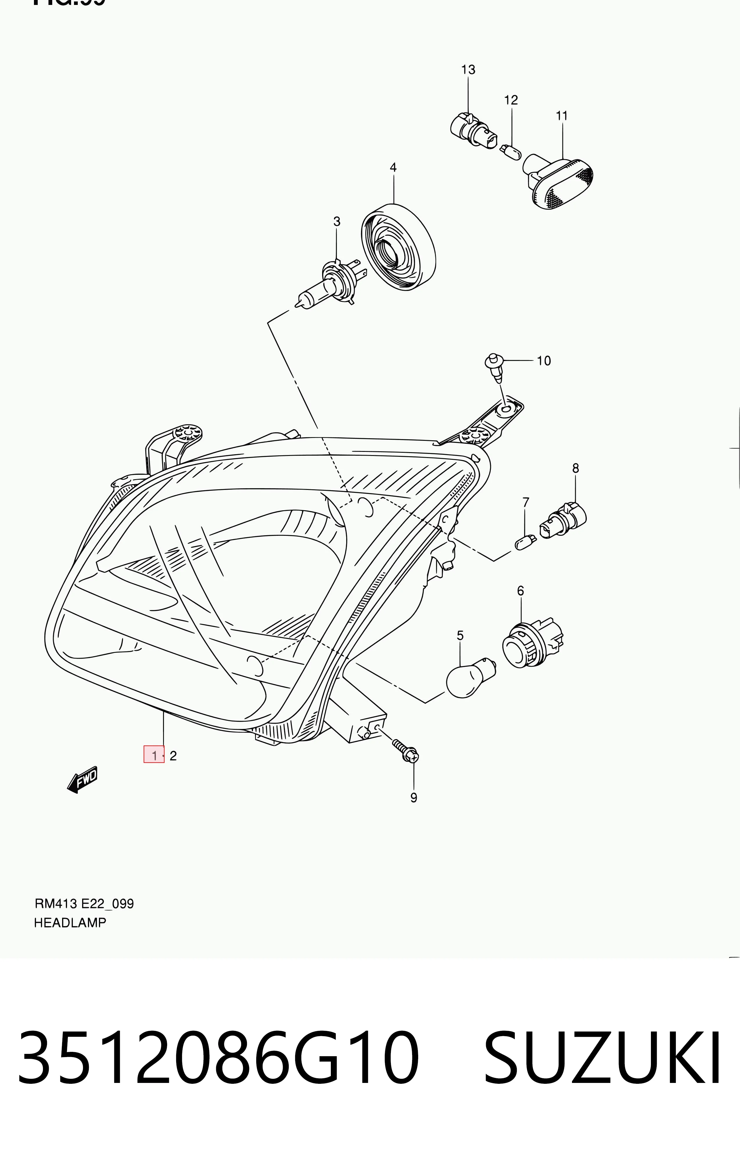 Compre Luz direita Suzuki Ignis 2
