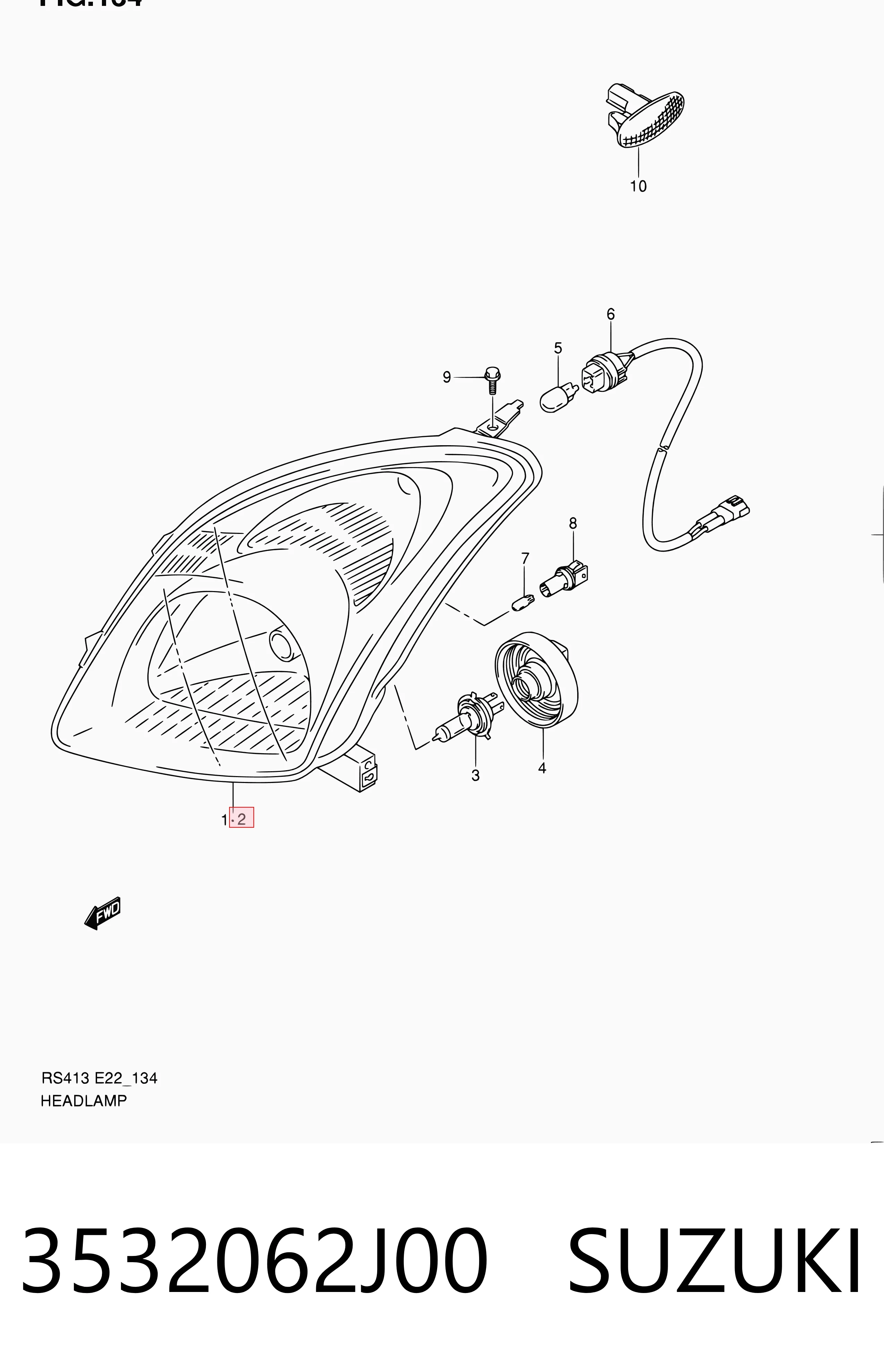 Luz esquerda Suzuki Swift III RS