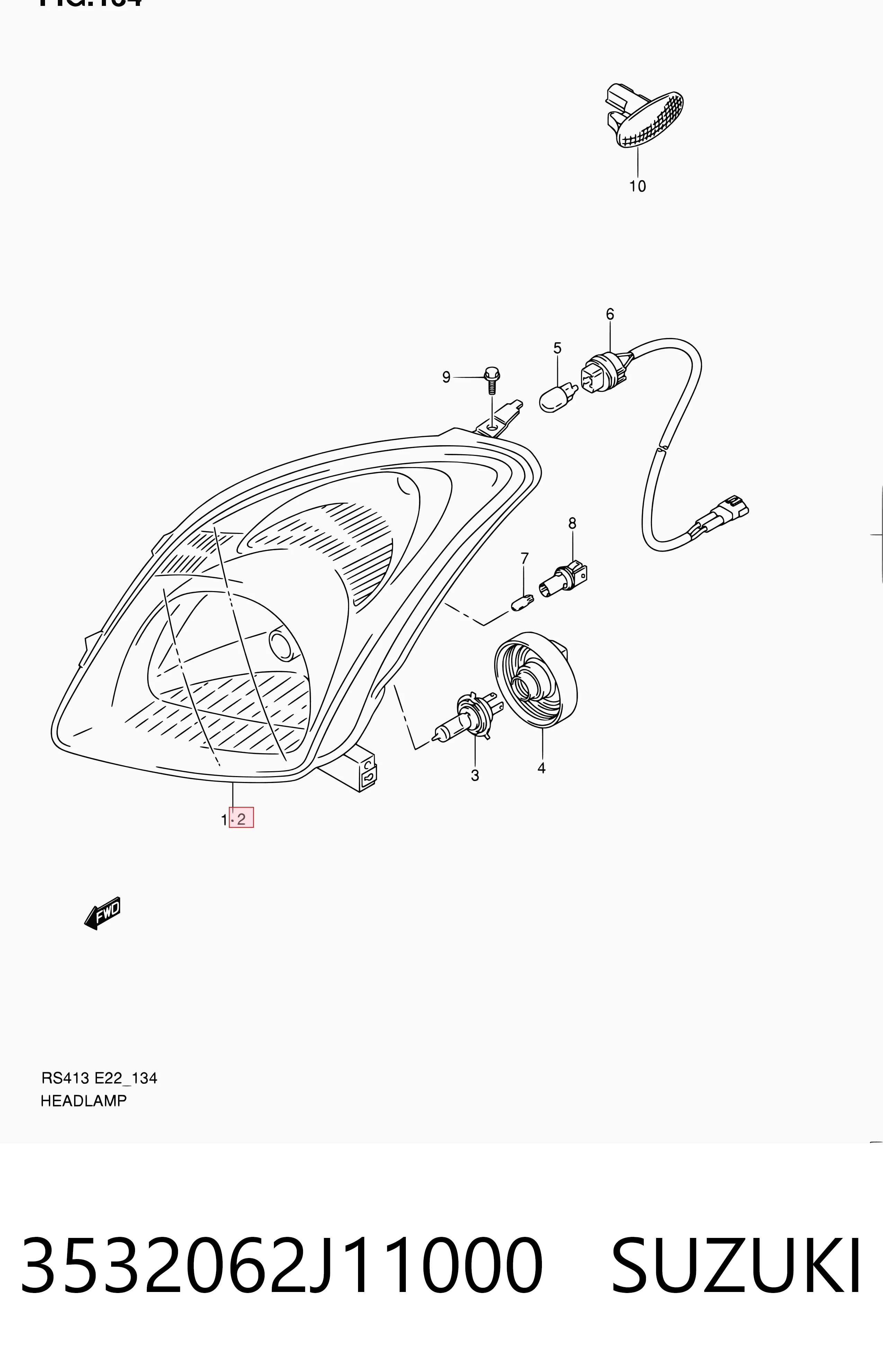 Luz esquerda Suzuki Swift III hatchback (RS) (2005 - 2011) III